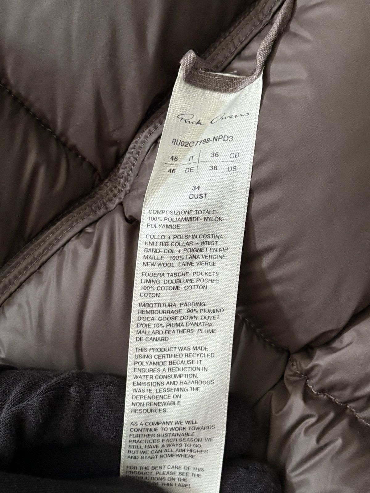 Rick Owens Rick Owens puffer jacket Size US S / EU 44-46 / 1 - 4 Thumbnail