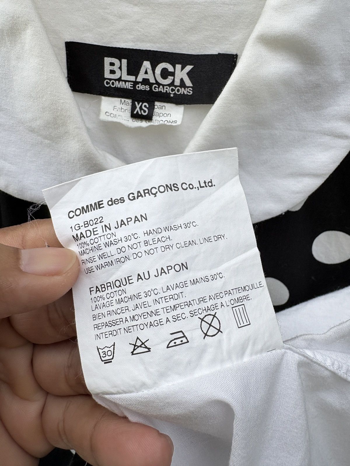 Comme des Garcons Black Comme des Garcons • polkadot white shirt Size US XS / EU 42 / 0 - 12 Thumbnail