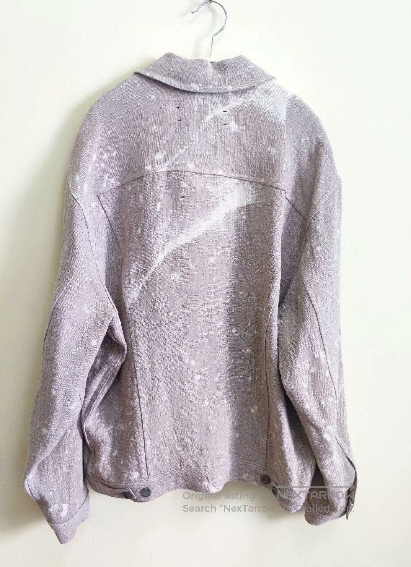 Song For The Mute Artisan Linen Painted Coat for Men. Size US M / EU 48-50 / 2 - 2 Thumbnail