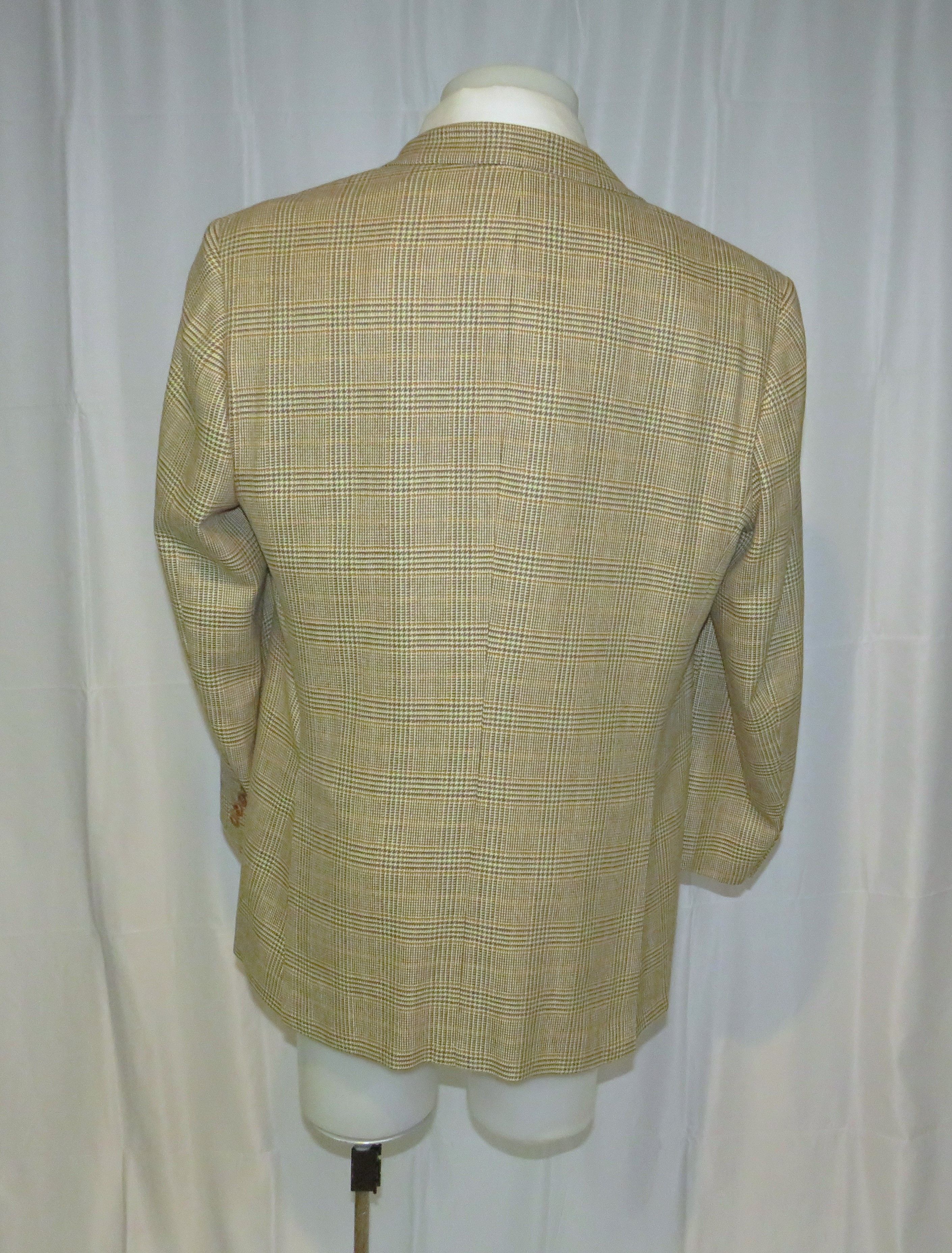 Kiton 100% Cashmere Light Brown Plaid Three Roll Two Blazer 44R Size 44R - 10 Thumbnail