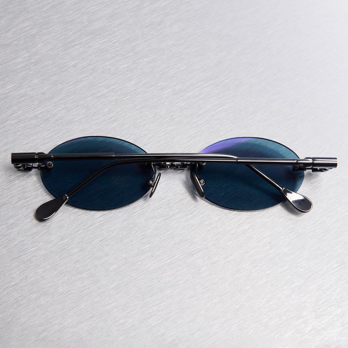 Kuboraum KUBORAUM H62 GM GUN METAL FLASH VIOLET BLUE SUNGLASSES Size ONE SIZE - 7 Thumbnail