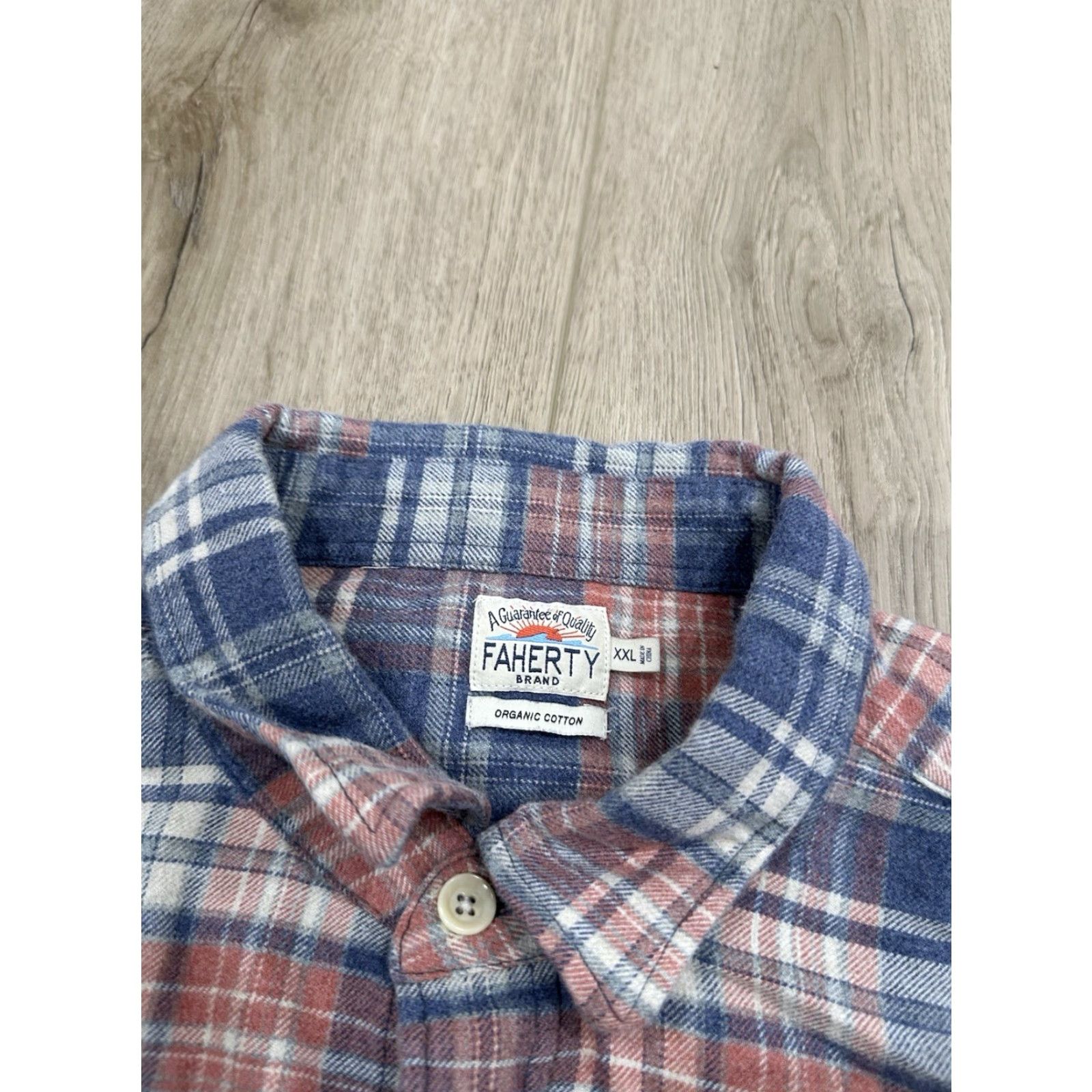 Faherty Faherty The All Time Casual Shirt Mens 2XL Plaid Flannel Multicolor Cotton Blend Button-Up Long Sleeve Classic Fit Size US XXL / EU 58 / 5 - 5 Thumbnail