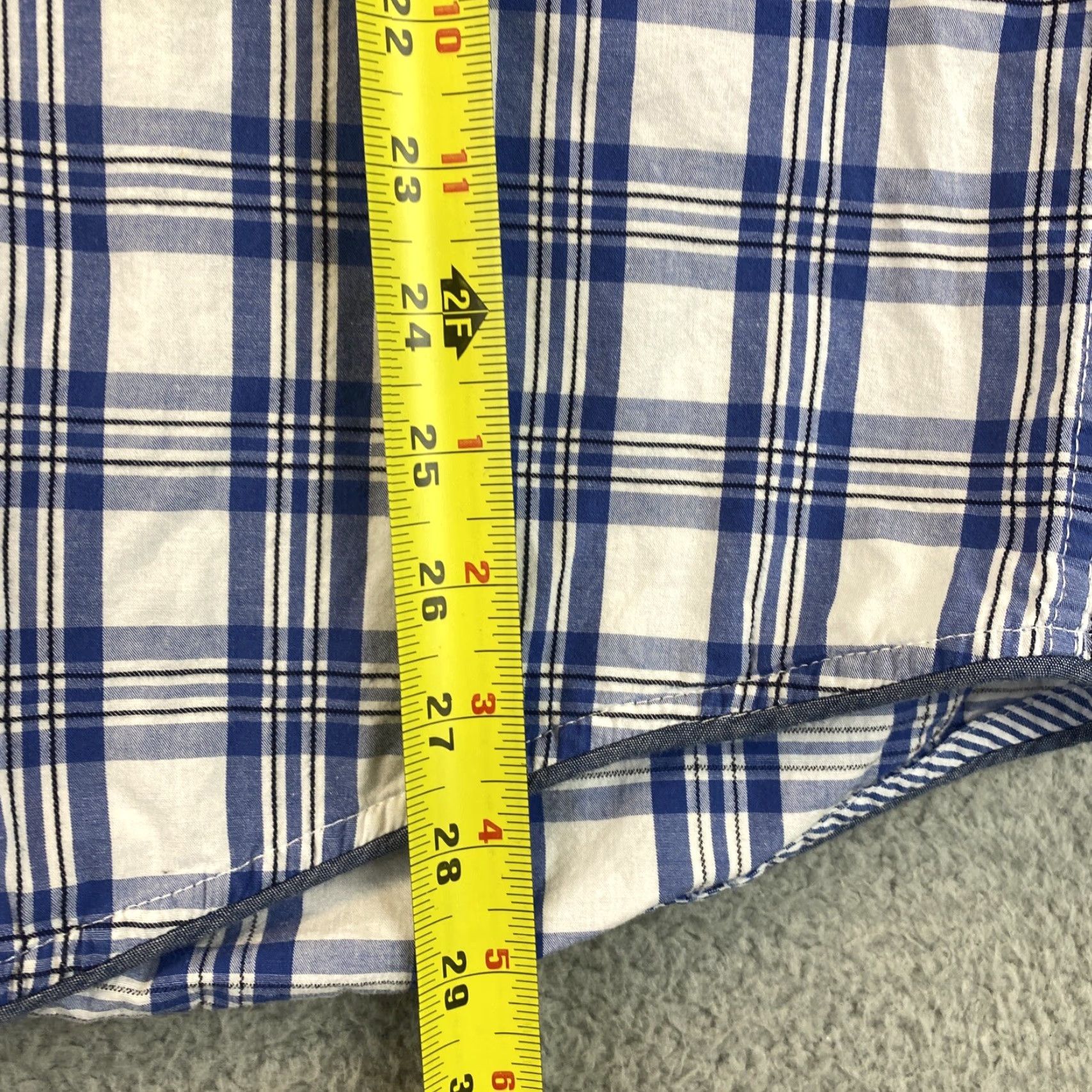 Club Room Club Room Shirt Mens XL Blue Slim-Fit Plaid Long Sleeve All Seasons 74-18 Size US XL / EU 56 / 4 - 7 Thumbnail