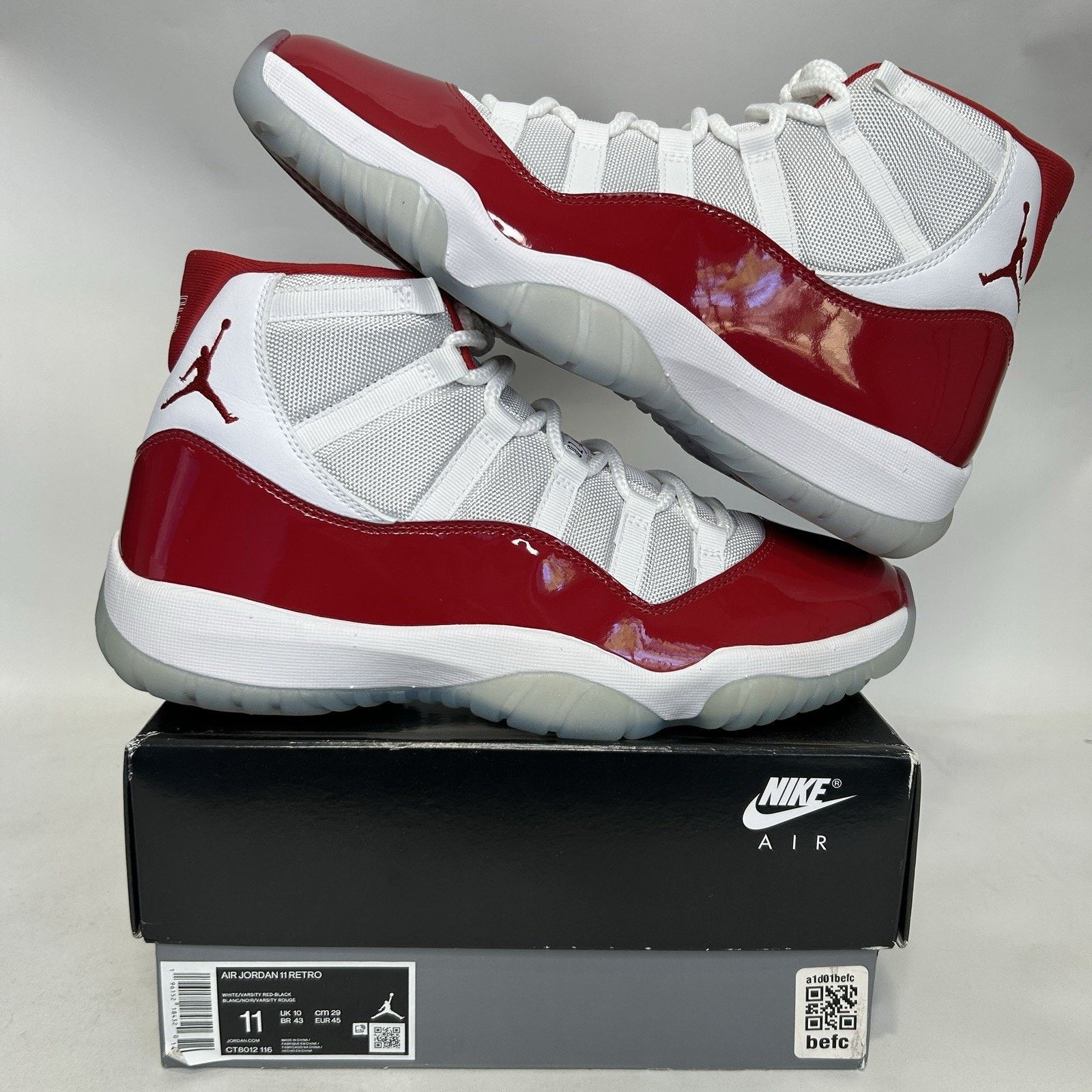 Jordan Brand Nike Air Jordan 11 High Retro “Cherry/Varsity Red White” Size US 11 / EU 44 - 1 Thumbnail