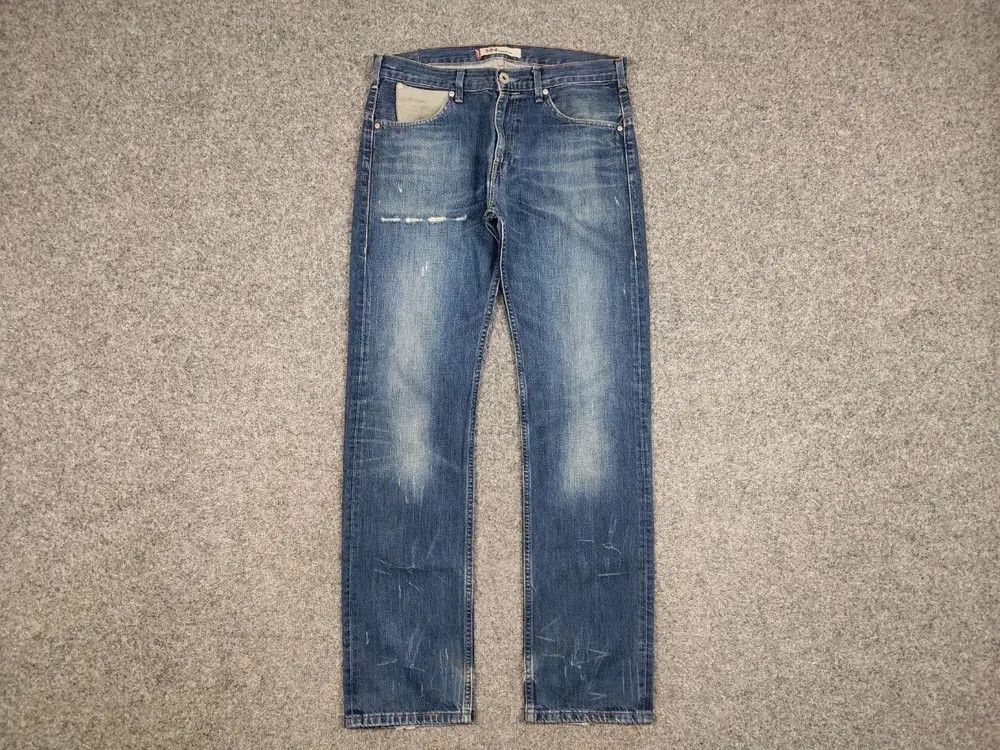 Levi's Vintage 90's levi's 504 straight Distressed Blue Denim Jeans Size US 33 - 2 Thumbnail