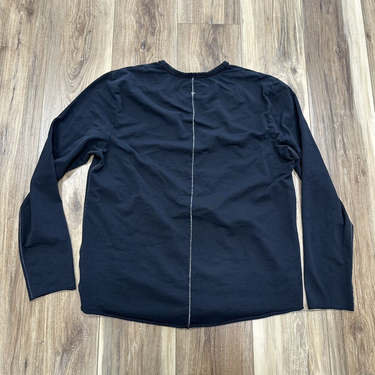 Rag & Bone Rag & Bone Crewneck Long Sleeve 100% Cotton Shirt, Black, XL Size US XL / EU 56 / 4 - 2 Thumbnail