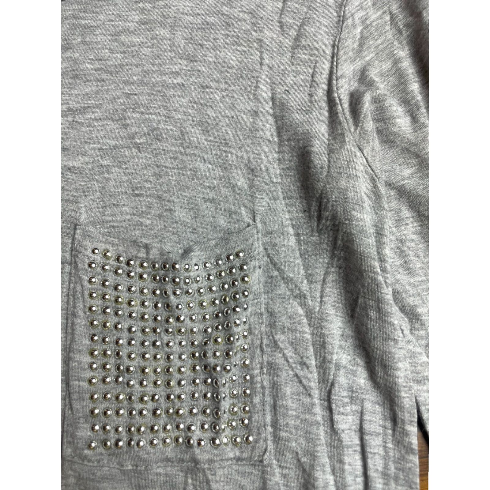 Vintage Tresics Shirt Women Size Small Gray 3/4 Sleeve Boat Neck Metal Detail Casual Size S / US 4 / IT 40 - 3 Thumbnail