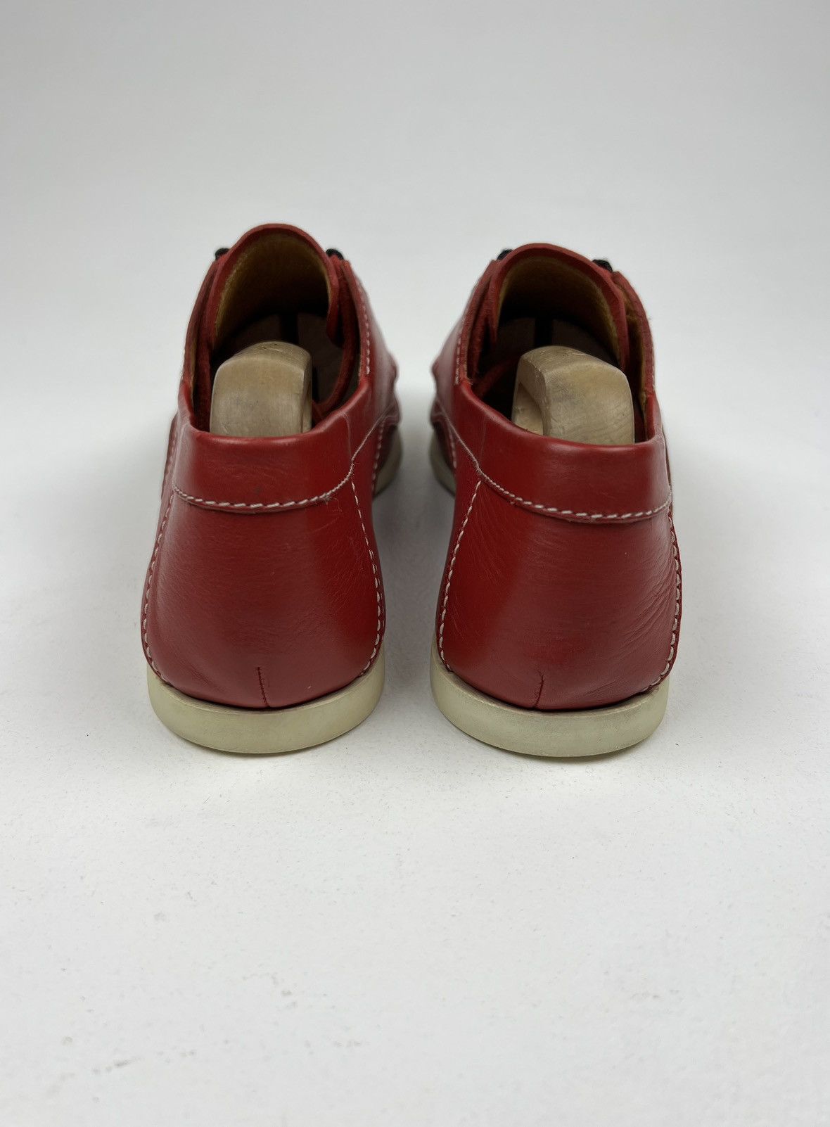 Gucci GUCCI Loafers Leather Shoes Lace Up Web Logo Red Men’s Size US 10 / EU 43 - 9 Thumbnail