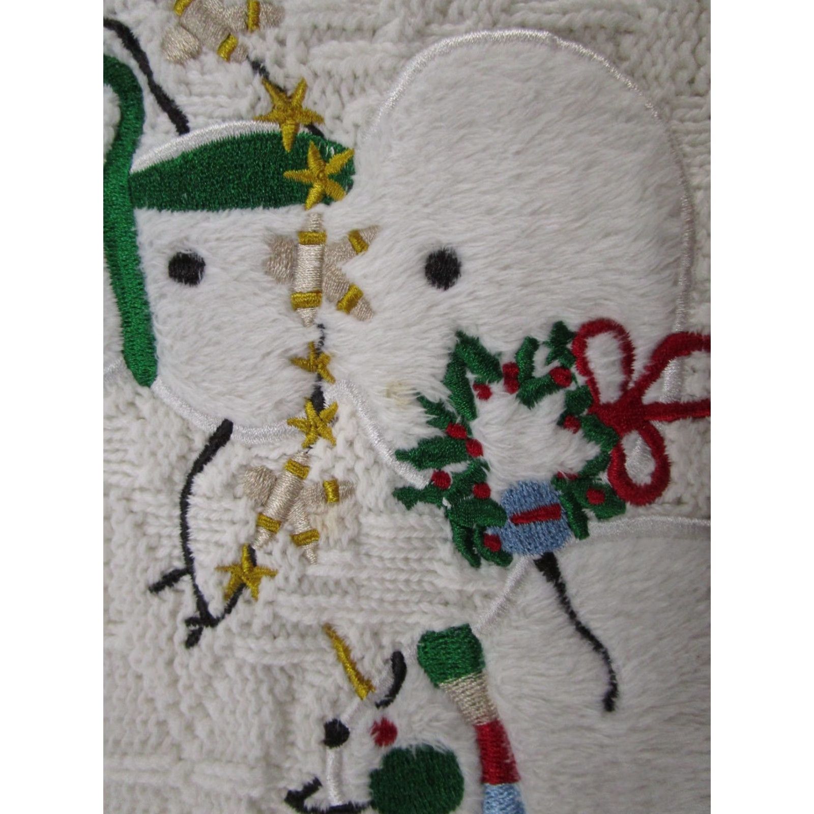 Vintage Cabela's Knit Embroidered Snowman Pullover Sweater Women L White Cotton Knit Winter Fall Pullover Mens Womens Girls Boys 90s Retro Theme Size L / US 10 / IT 46 - 2 Thumbnail