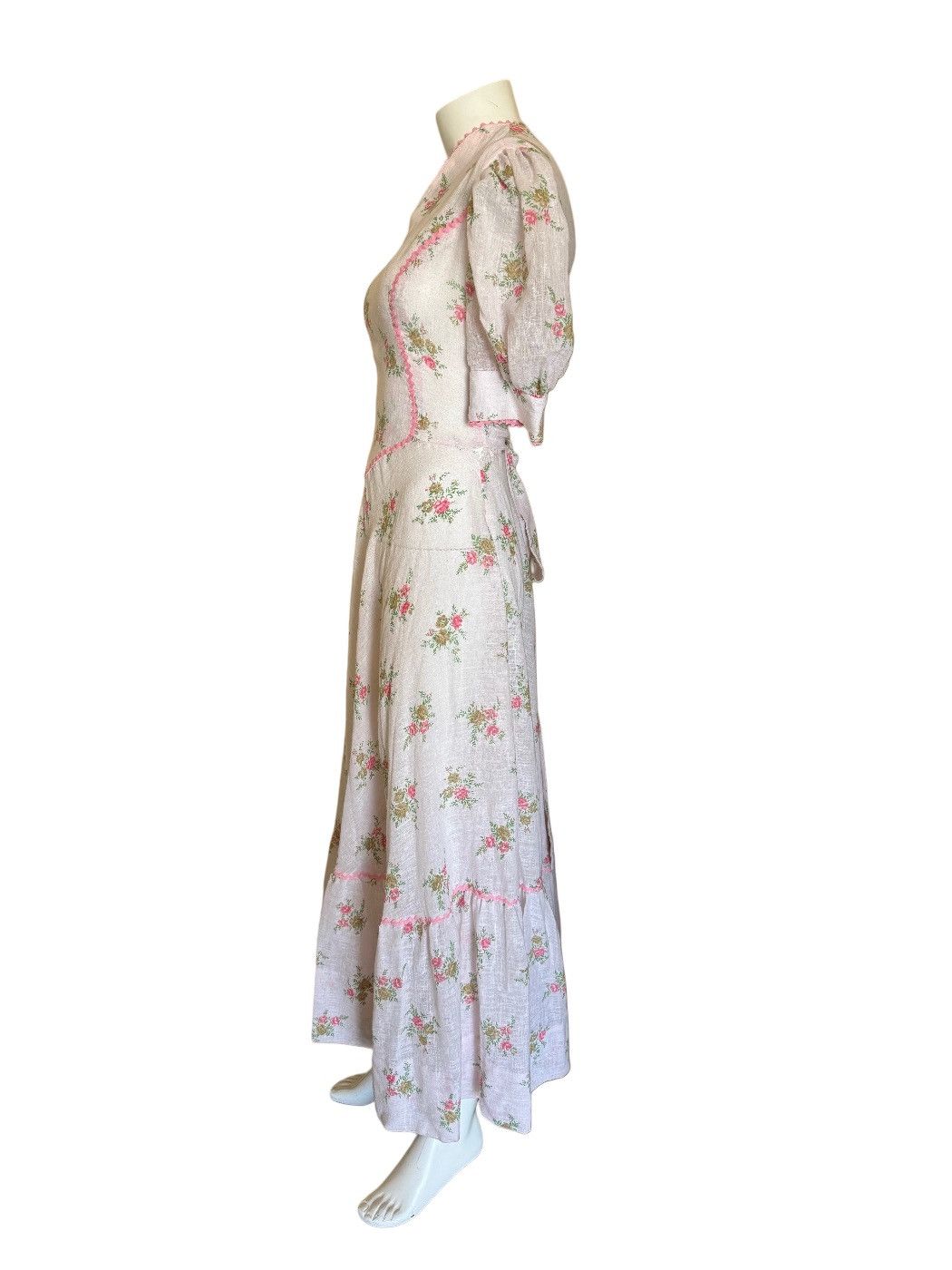 Vintage Women’s S cottagecore princess 50s long length dress puff Size S / US 4 / IT 40 - 3 Thumbnail