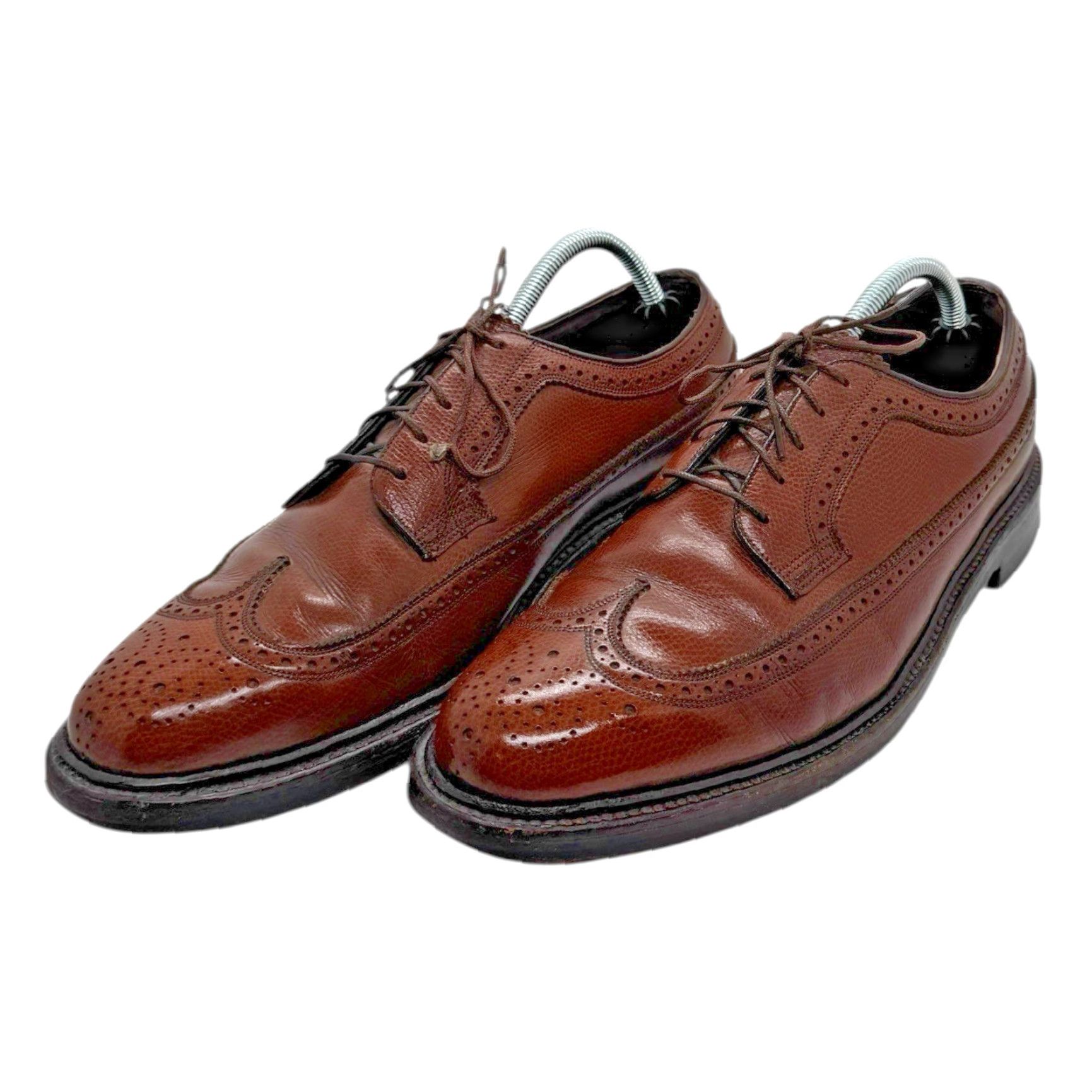 VTG Florsheim Imperial Brown Leather Longwing Brogue Derby Shoes Men 10 Heritage Florsheim Brogue Dress Shoes for Men | eBay main image 3