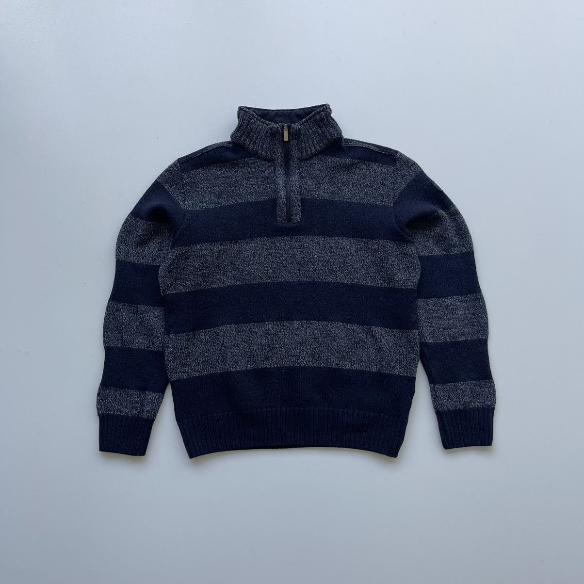 Paul & Shark Paul & Shark Yachting Stripe Wool Knit Half Zip Sweater Navy Size US L / EU 52-54 / 3 - 1 Thumbnail