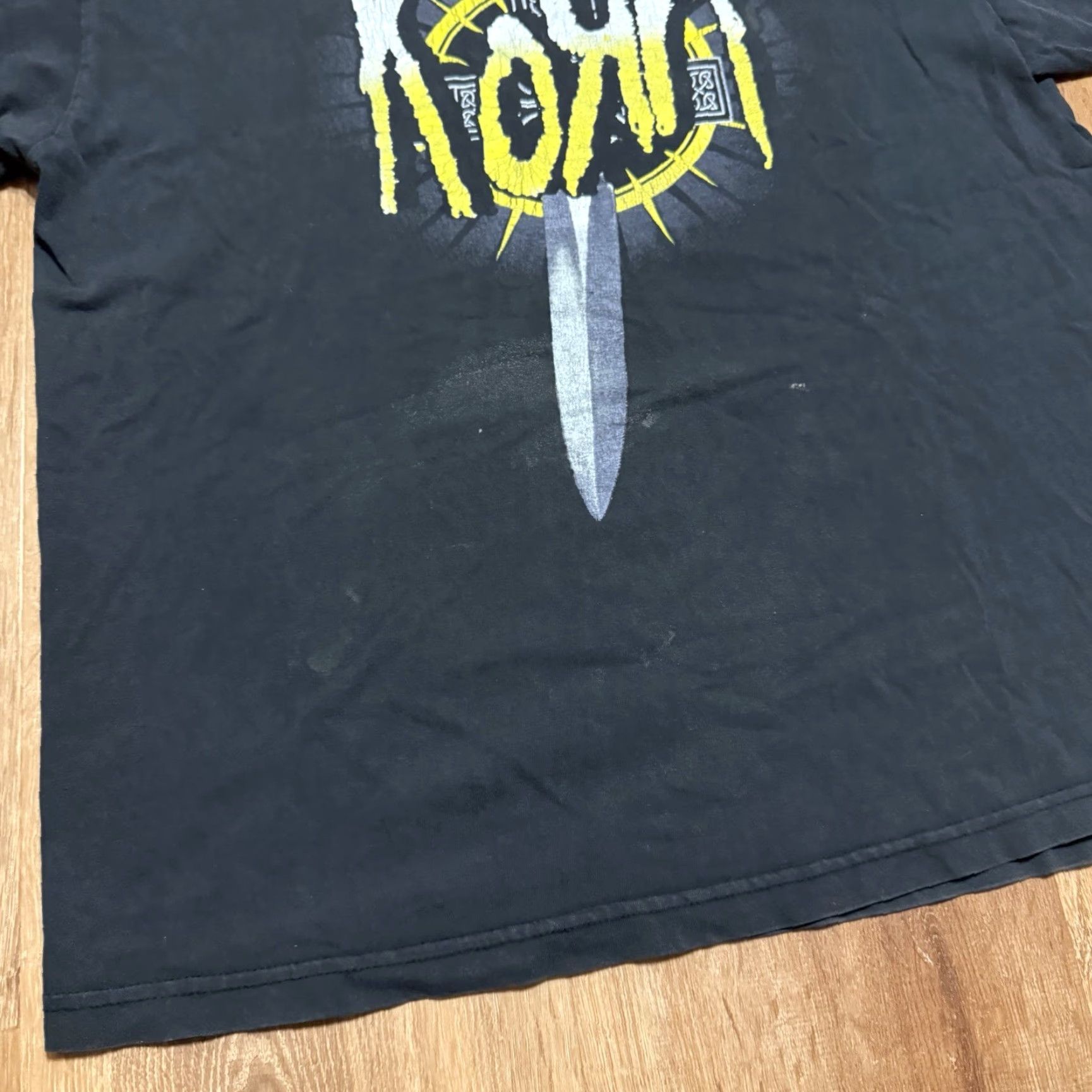 Vintage VINTAGE 90s Korn Cross Knife Graphic Band T-Shirt Faded Black Mens XL Size US XL / EU 56 / 4 - 5 Thumbnail