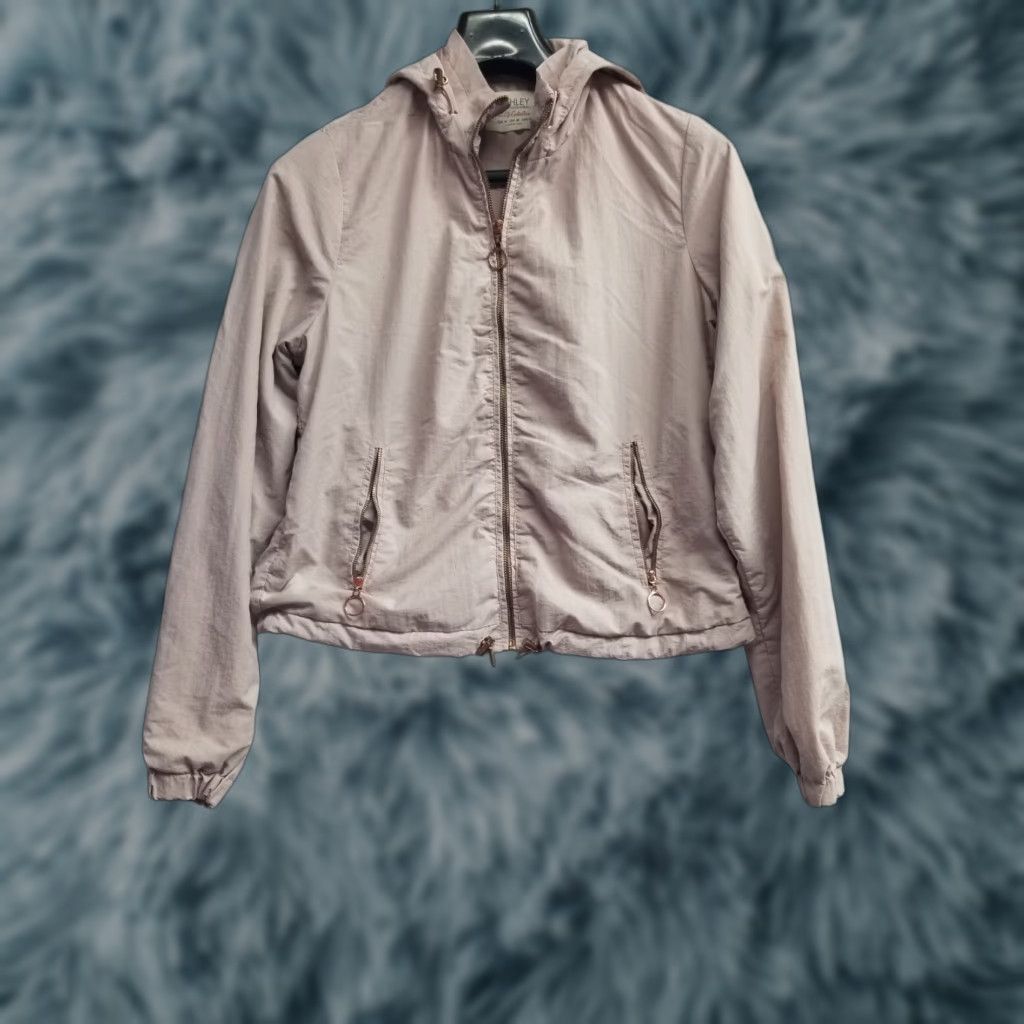Vintage Ashley by 26 International Jacket Pink Women's M Regular Zip Hooded Lightweight Pockets Softshell 80s Basic Fall Winter XS? Size M / US 6-8 / IT 42-44 - 1 Thumbnail