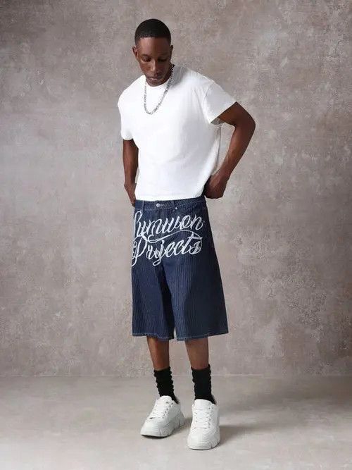 Jean Hirasawa x Kei Graphic DRILL DRIP Y2k street jorts shorts Size US 32 / EU 48 - 5 Thumbnail