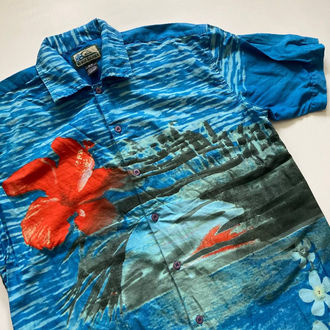 Quiksilver Vintage Quiksilver Surfboards Aloha Beach Hawaiian Shirt Size US M / EU 48-50 / 2 - 2 Thumbnail