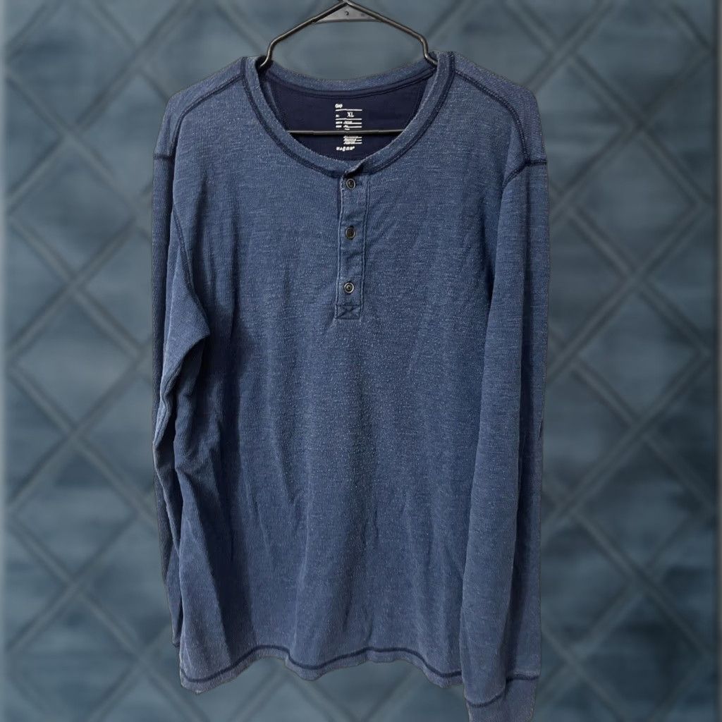 Gap GAP Men XL Long Sleeve Crew Neck Pullover Henley Sweatshirt Blue Brand Gap XL Men Long Sleeve Crew Neck Pullover Sweatshirt Blue Size US XL / EU 56 / 4 - 1 Thumbnail