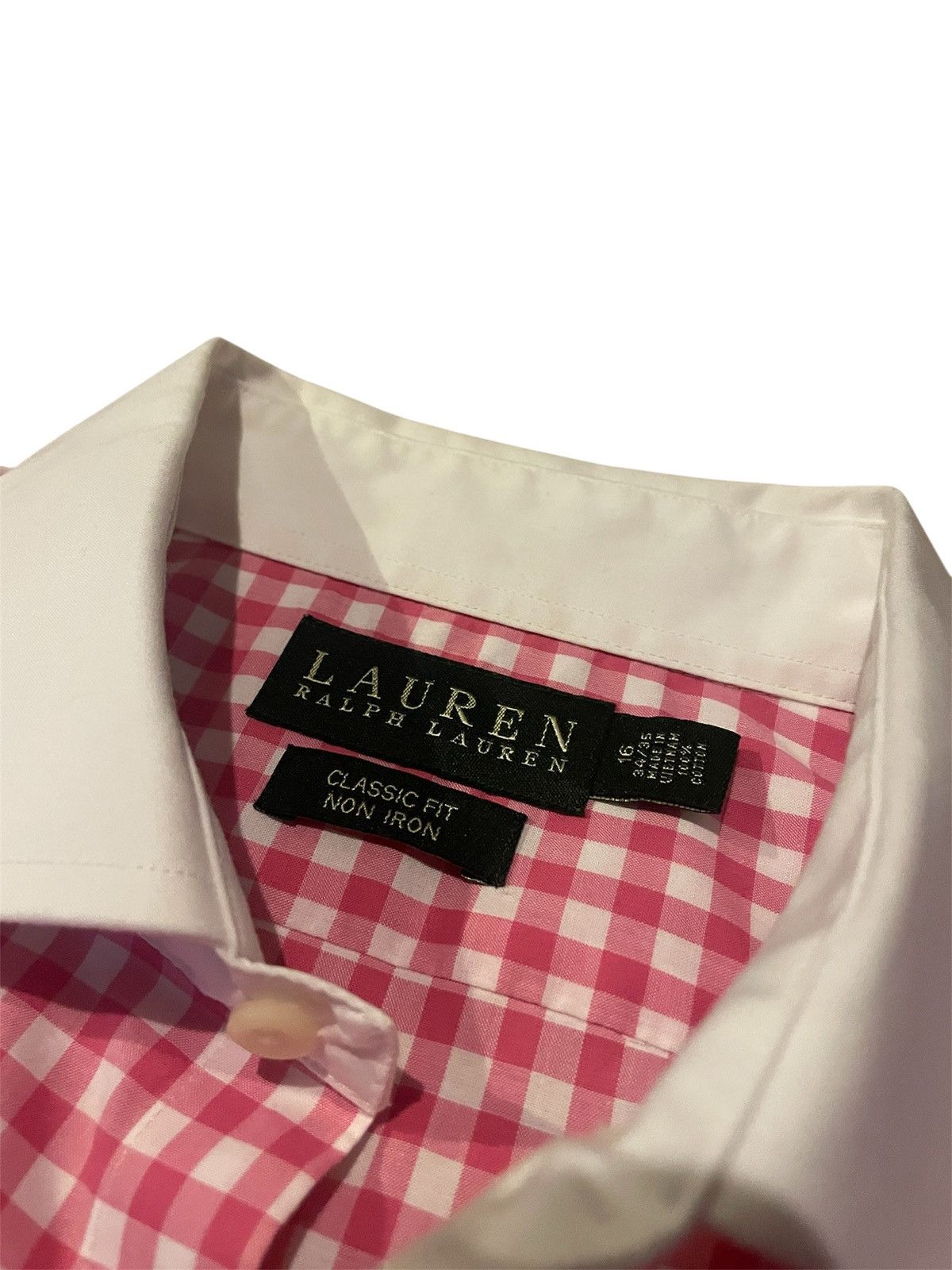 Lauren Ralph Lauren Lauren Ralph Lauren Contrast Collar Gingham Shirt Size US XL / EU 56 / 4 - 4 Thumbnail