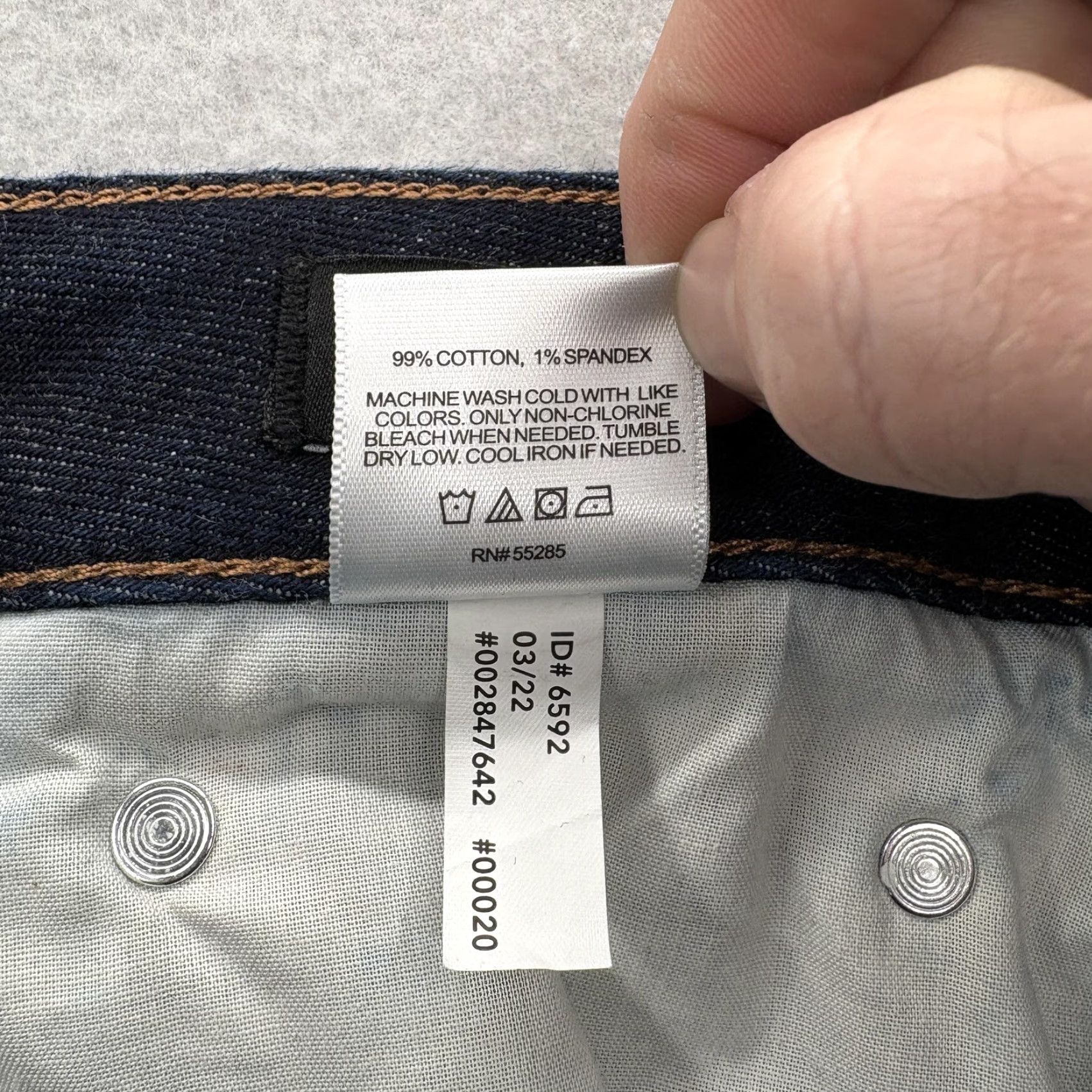 Express Express Jeans Mens 30x32 Dark Wash Blue Slim Fit Selvedge Denim Button Fly Pants Size US 30 / EU 46 - 7 Thumbnail