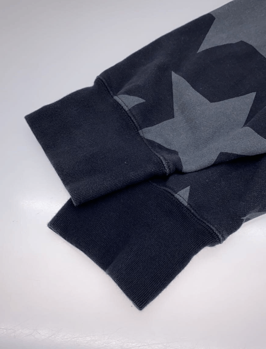 Bape Bape Black Gray Star Pattern Pullover Hoodie Size US XL / EU 56 / 4 - 5 Thumbnail