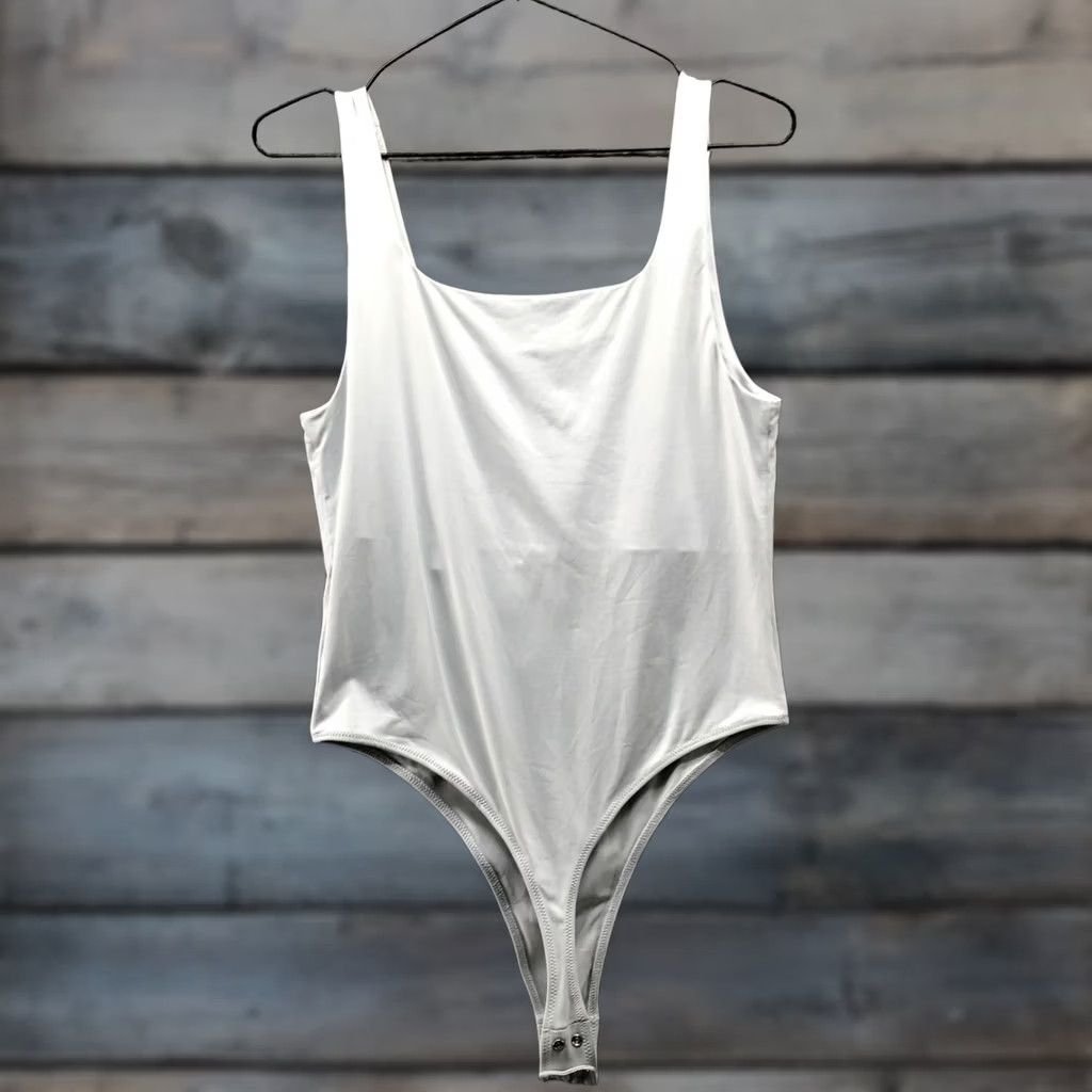 Vintage Calvin Klein Jeans Bodysuit Womens S Light Blu Square Neck Tank Sleeveless Shapewear Size S / US 4 / IT 40 - 1 Thumbnail