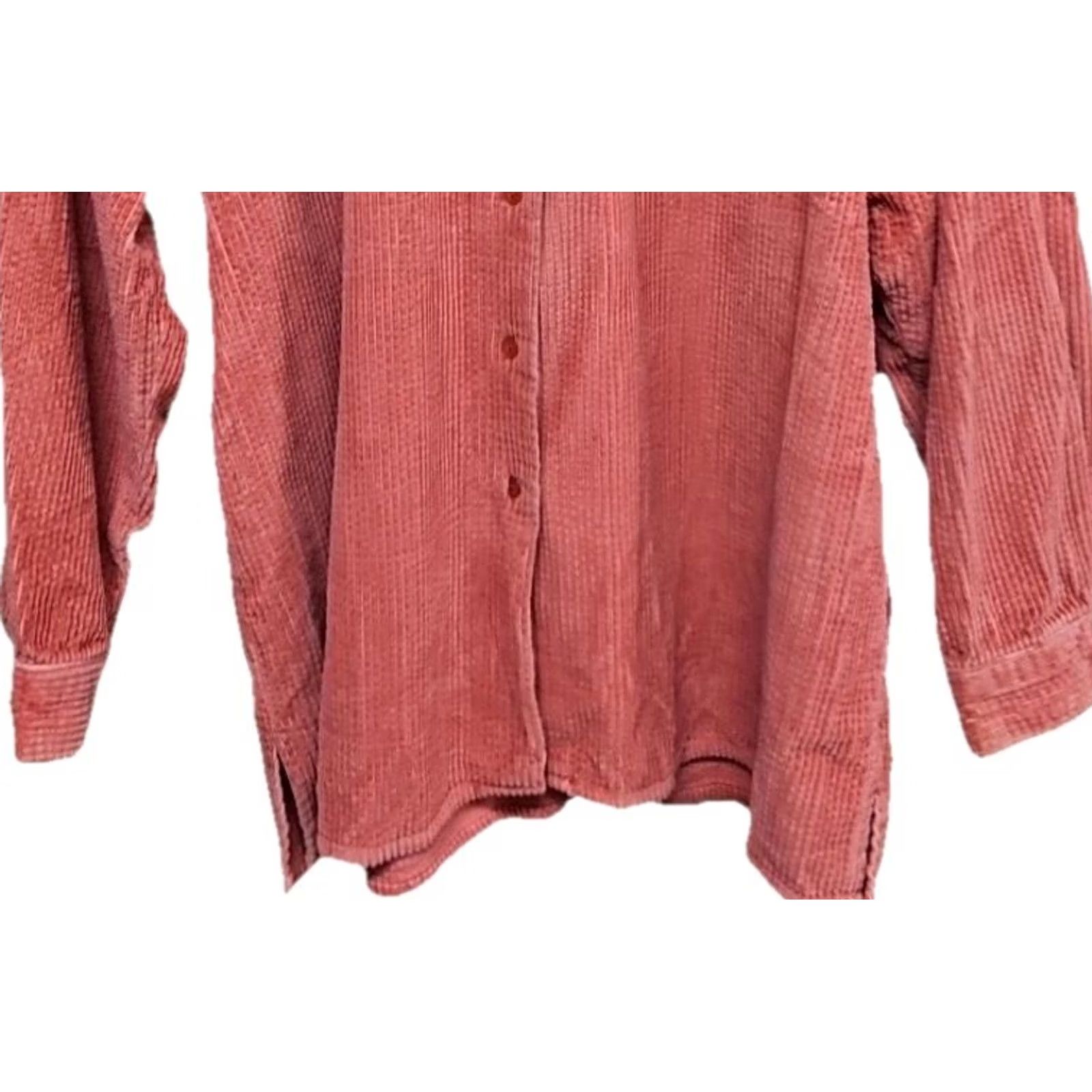 Vintage VINTAGE Cambridge Corduroy Shirt XL Women Pink 100% Cotton 90s Button-Up Long Sleeve Collared Size XL / US 12-14 / IT 48-50 - 4 Thumbnail