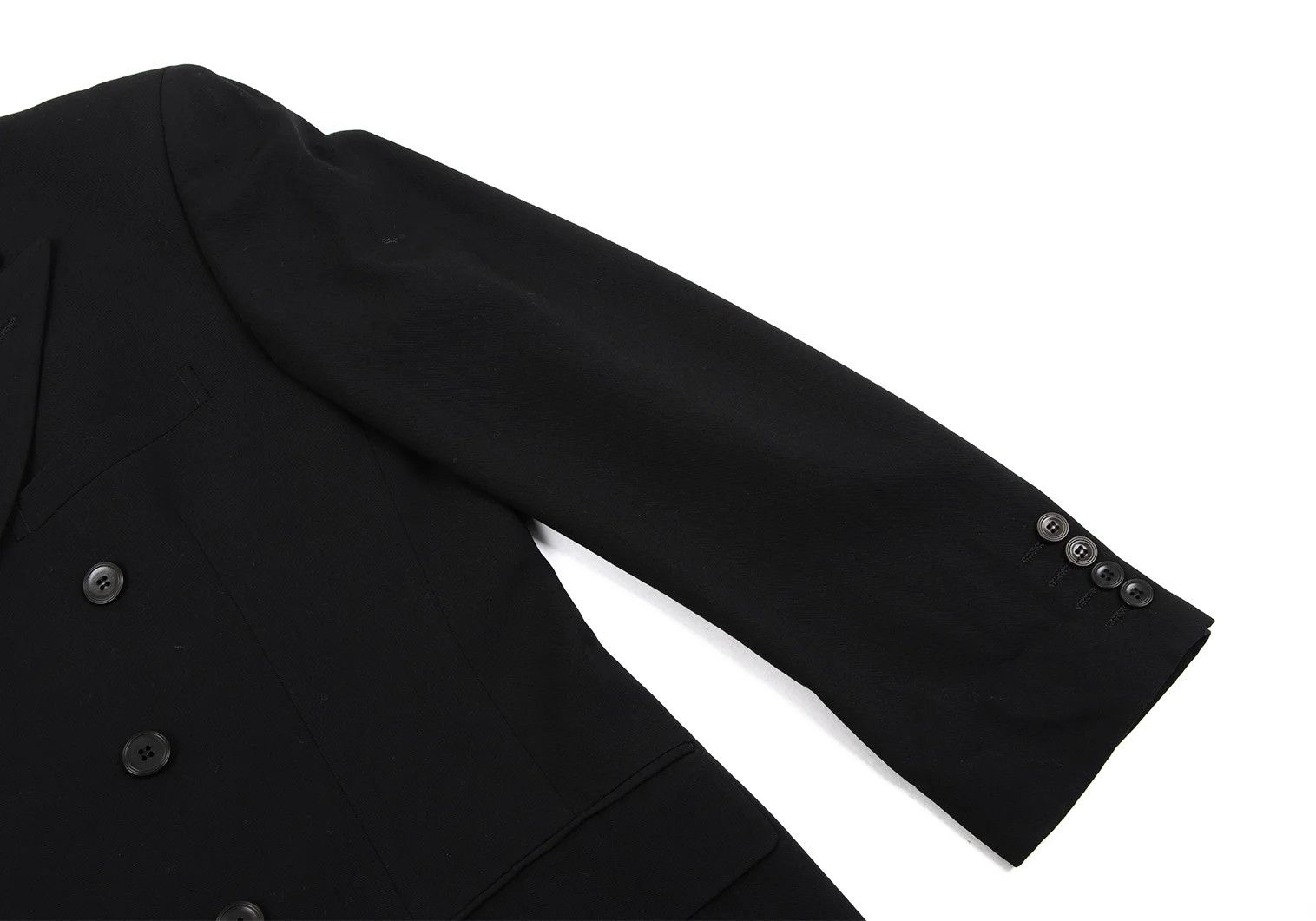 Jean Paul Gaultier Wool Rayon Double-Breasted Jacket in Black, Size 48M Size US M / EU 48-50 / 2 - 5 Thumbnail