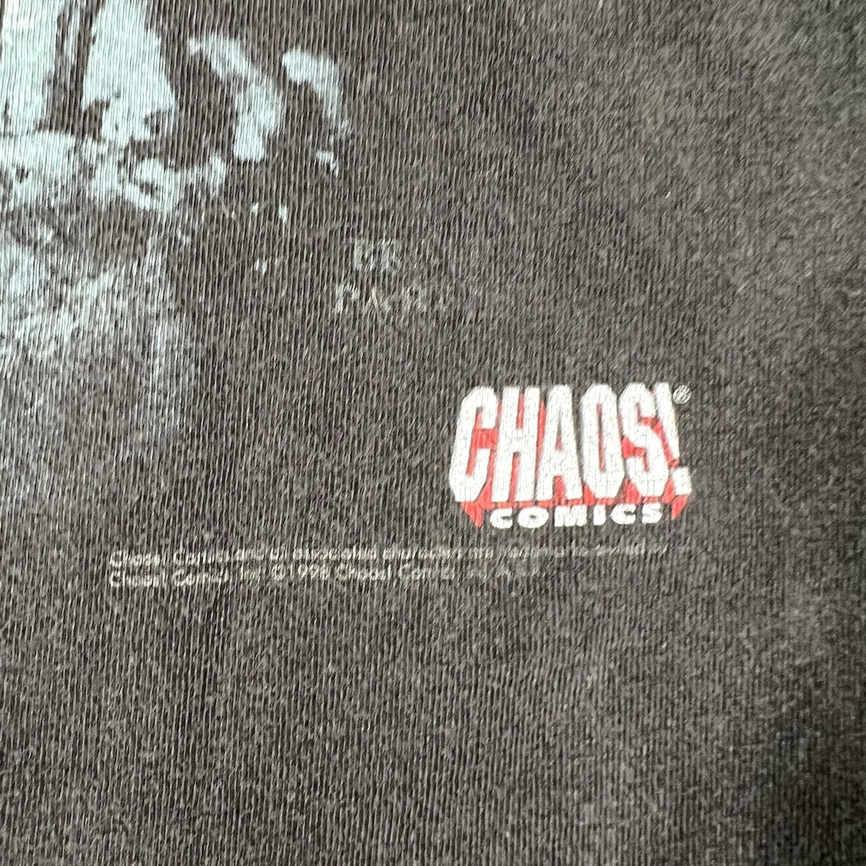 Vintage VINTAGE 1998 Chaos Comics Evil Ernie Big Face Tshirt Horror XL Black Mens T-Shirt Made in USA Fashion Victim Size XL Size US XL / EU 56 / 4 - 3 Thumbnail