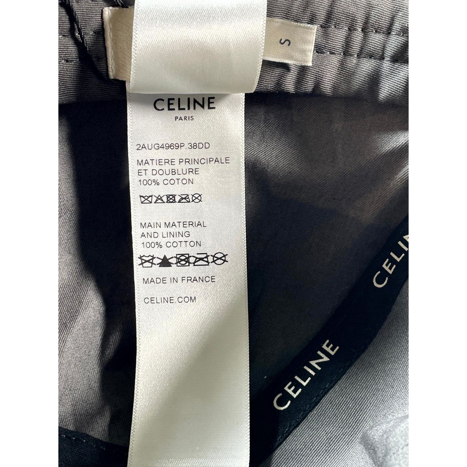 Celine Celine Triomphe Grey Cap Size 30 - 4 Thumbnail