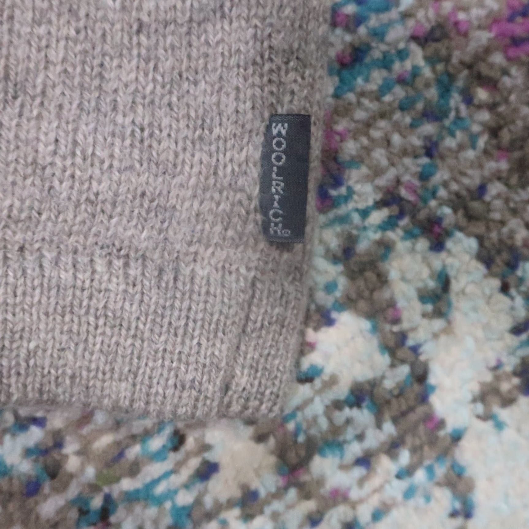 Vintage VINTAGE Woolrich Sweater Mens L Wool 1/4 Zip Pullover Fisherman Fair Isle Knit Gray Beige Modern 80s Style Mens Size US L / EU 52-54 / 3 - 6 Thumbnail