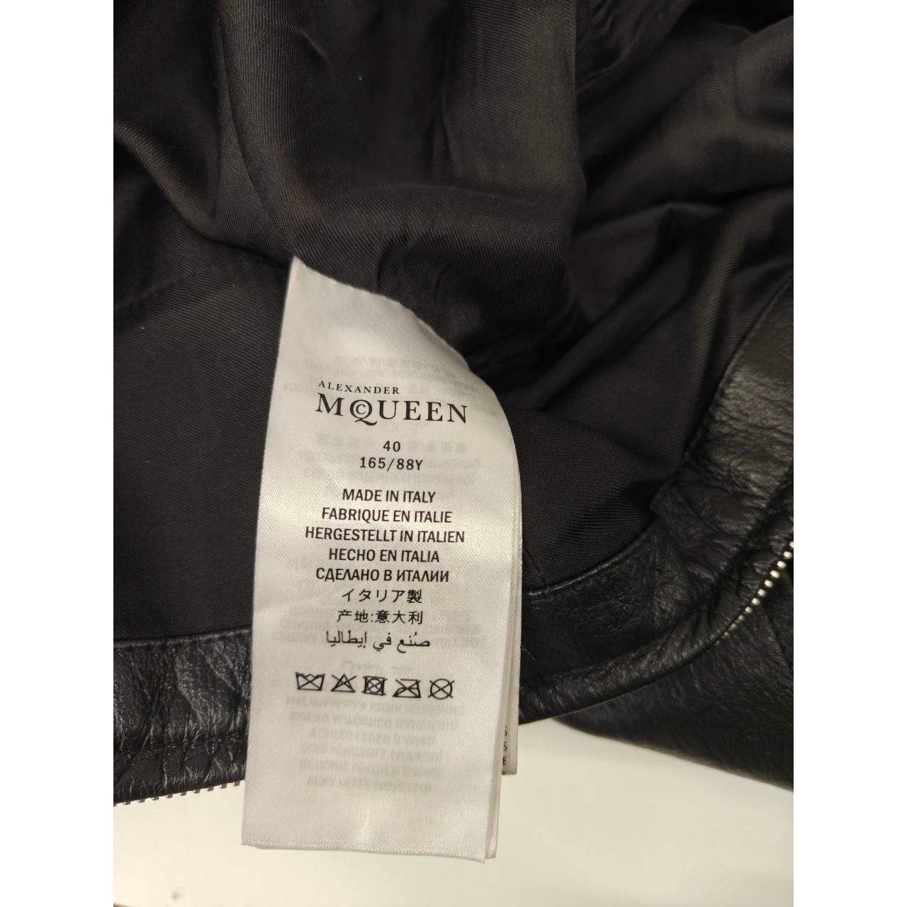 Alexander McQueen Alexander McQueen Black Leather Asymmetric Dress Sz.40 IT Size S / US 4 / IT 40 - 5 Thumbnail