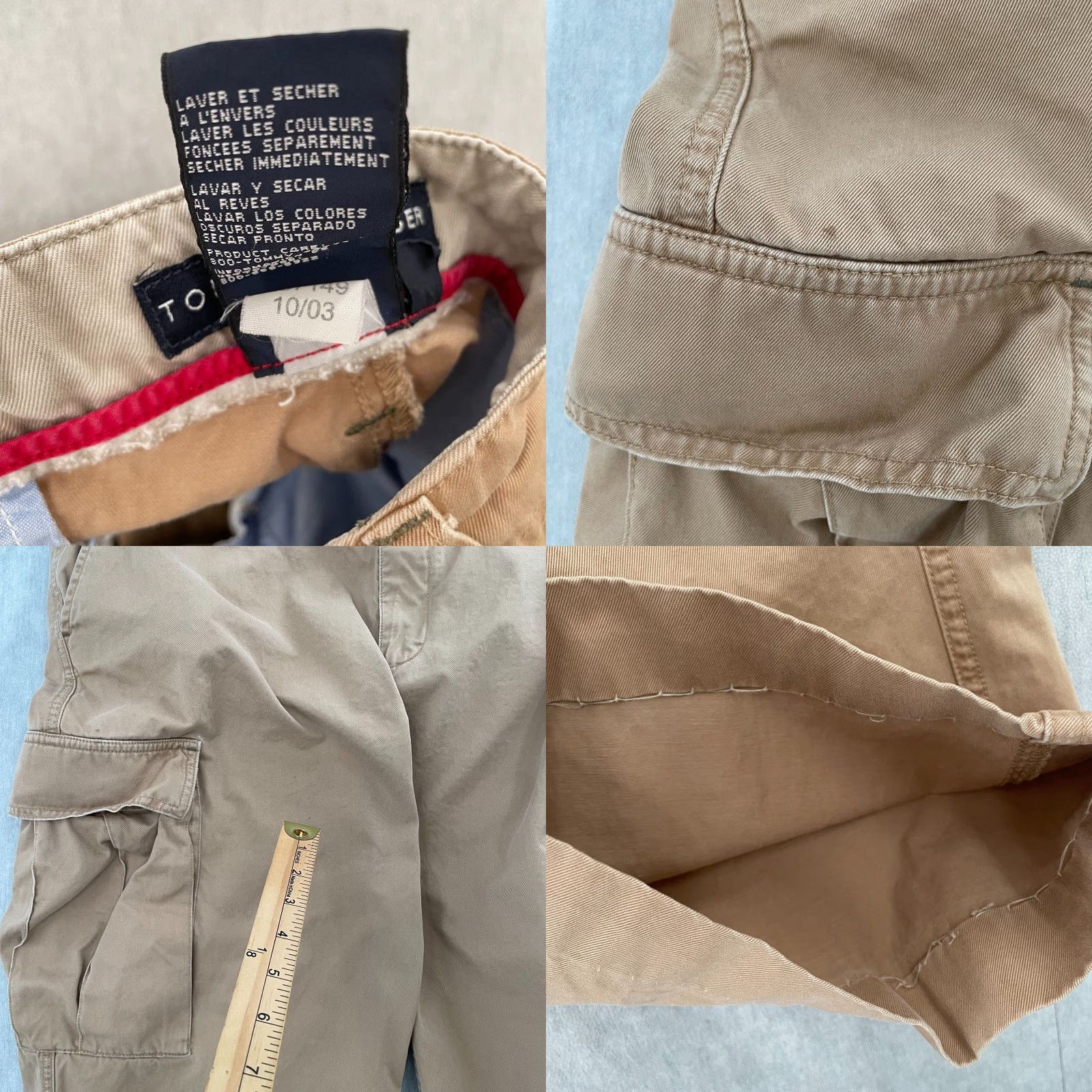 Tommy Hilfiger VINTAGE Tommy Hilfiger Pants Adult 38 Brown Cargo Cargo Pockets Logo Baggy Y2K Mens Size US 38 / EU 54 - 8 Thumbnail