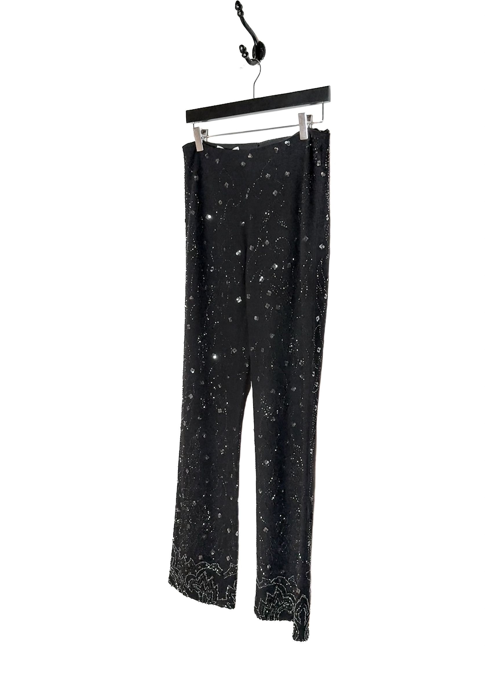 Dolce & Gabbana Dolce & Gabbana Vintage SS99 Black Wool Beaded Pants Size 30" / US 8 / IT 44 - 2 Thumbnail