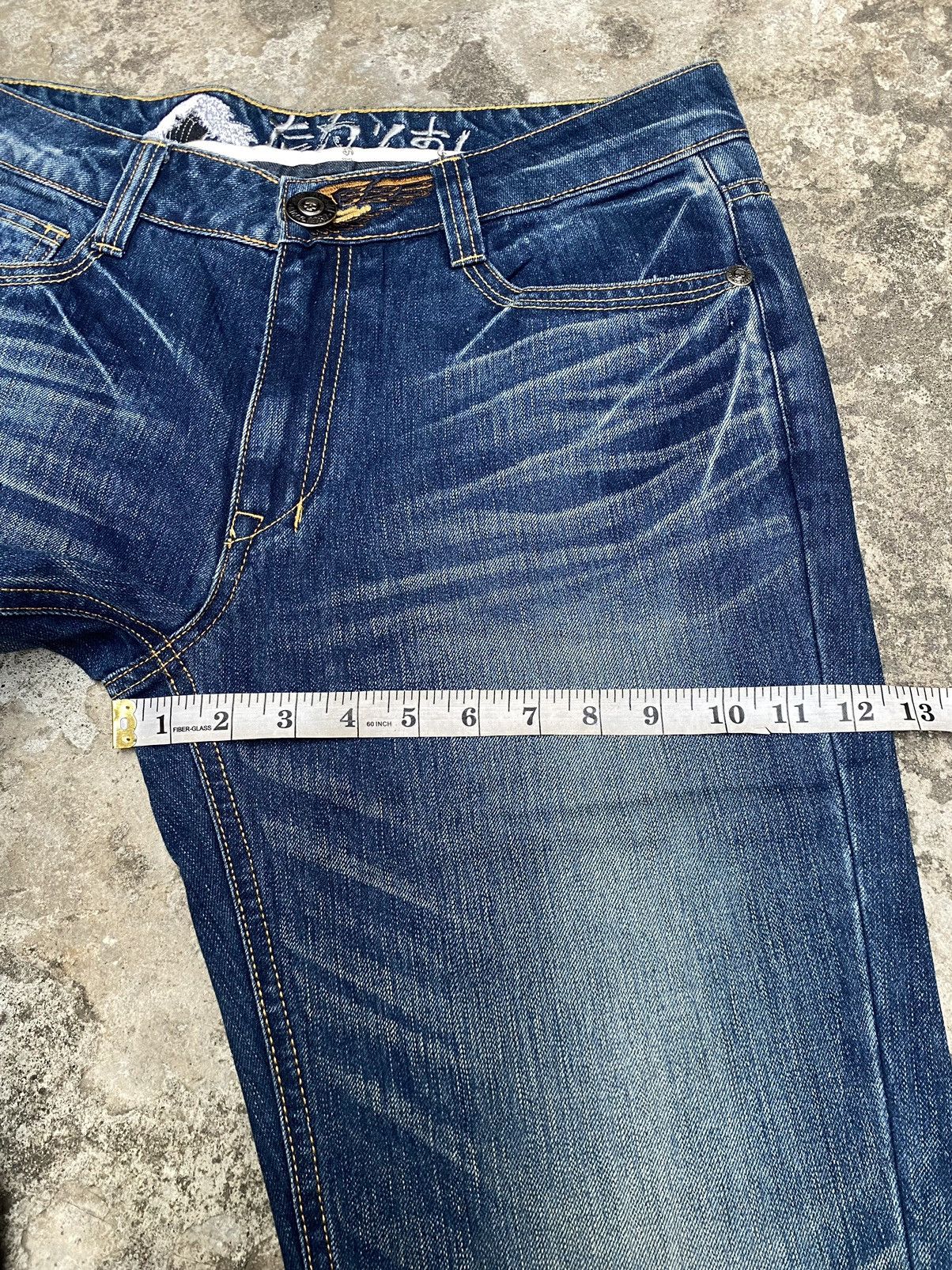 Japanese Brand Big Train Osaka Distressed Faded Blue Denim Japan Size US 36 / EU 52 - 9 Thumbnail