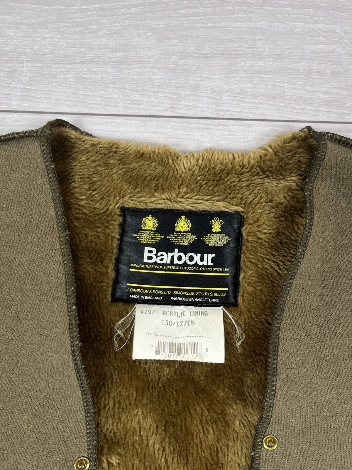 Barbour Barbour Vintage 90s Fur Lining Vest Under Jacket Size US XL / EU 56 / 4 - 5 Thumbnail