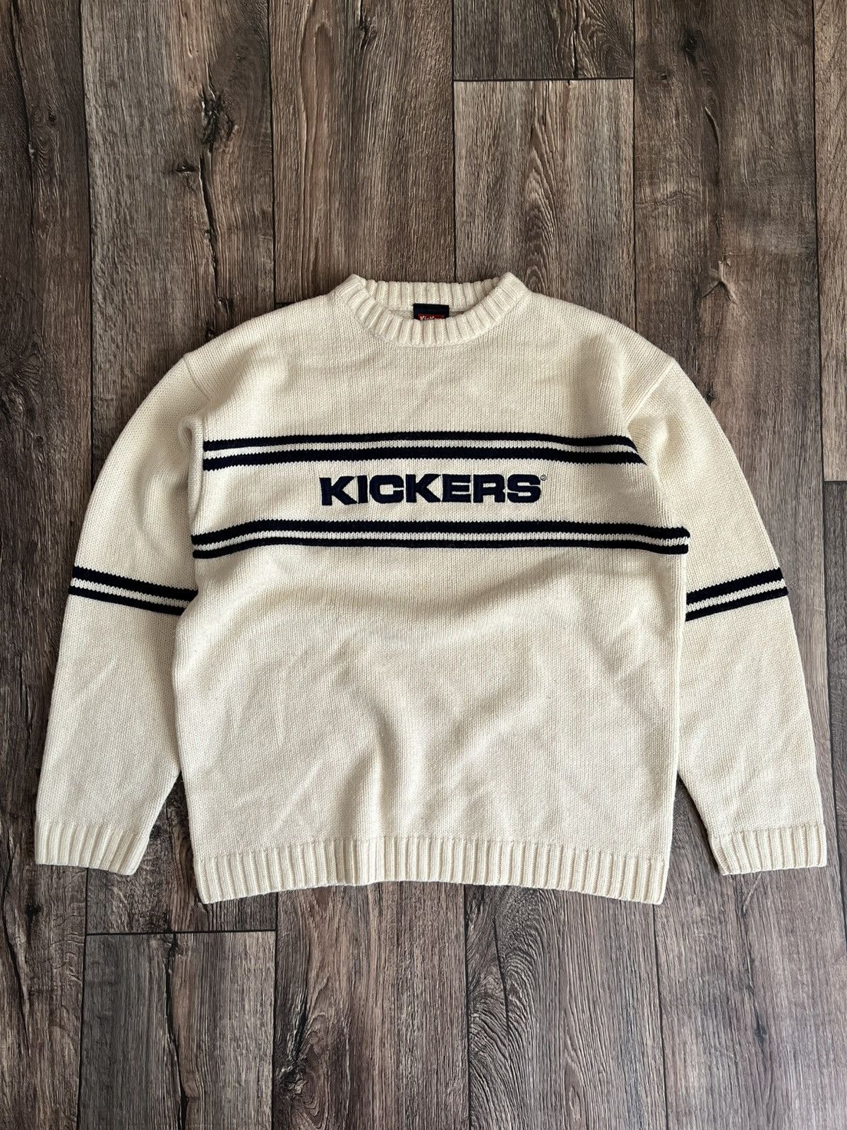 Vintage KICKERS Big Logo Wool Knit Sweater