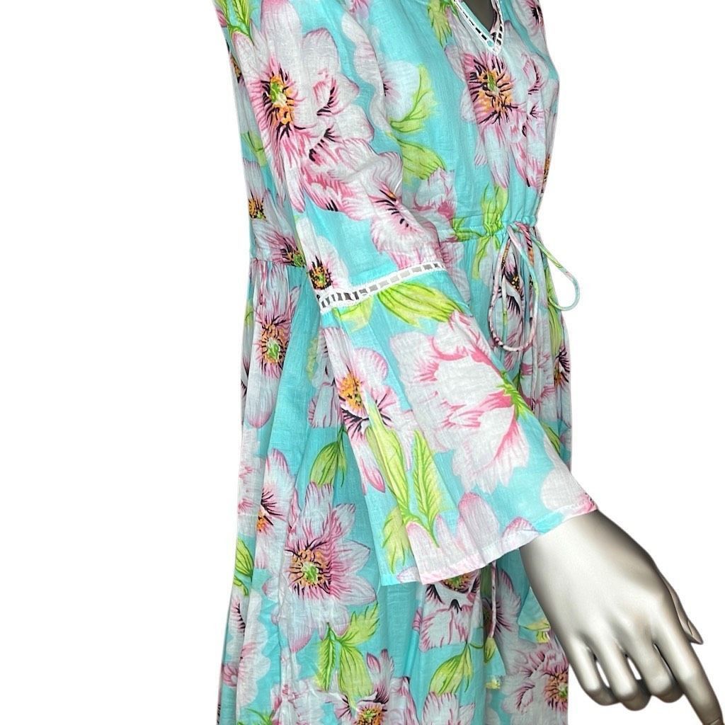 KTZ NWT Debbie Katz Lulu Dress Cotton Bohemian Floral (008) Size S / US 4 / IT 40 - 5 Thumbnail