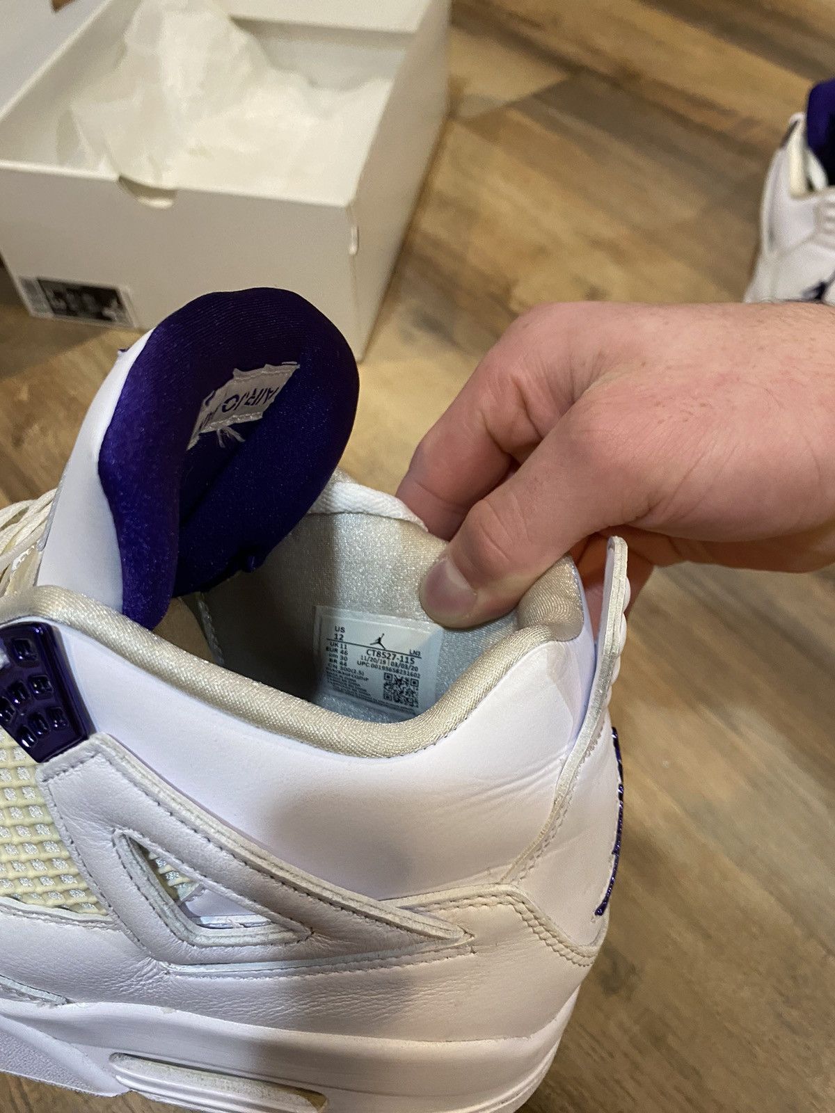 Jordan Brand Jordan 4 Mettalic Purple 2020 Size US 12 / EU 45 - 5 Thumbnail
