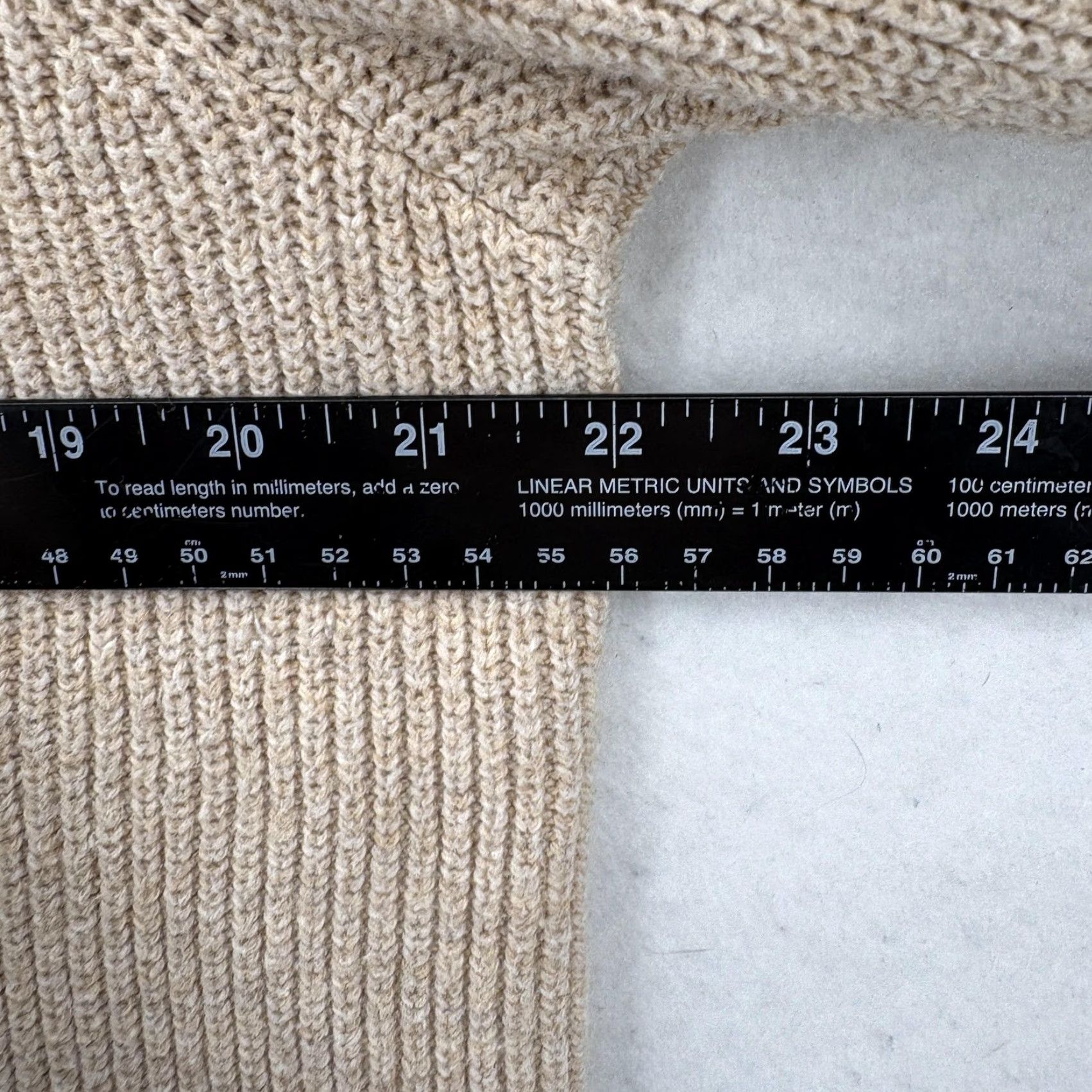 Talbots Talbots Womens 2X Beige V Neck Raglan Knit Pullover Varsity Stripe Plus Sweater Size XXL / US 16-18 / IT 52-54 - 7 Thumbnail