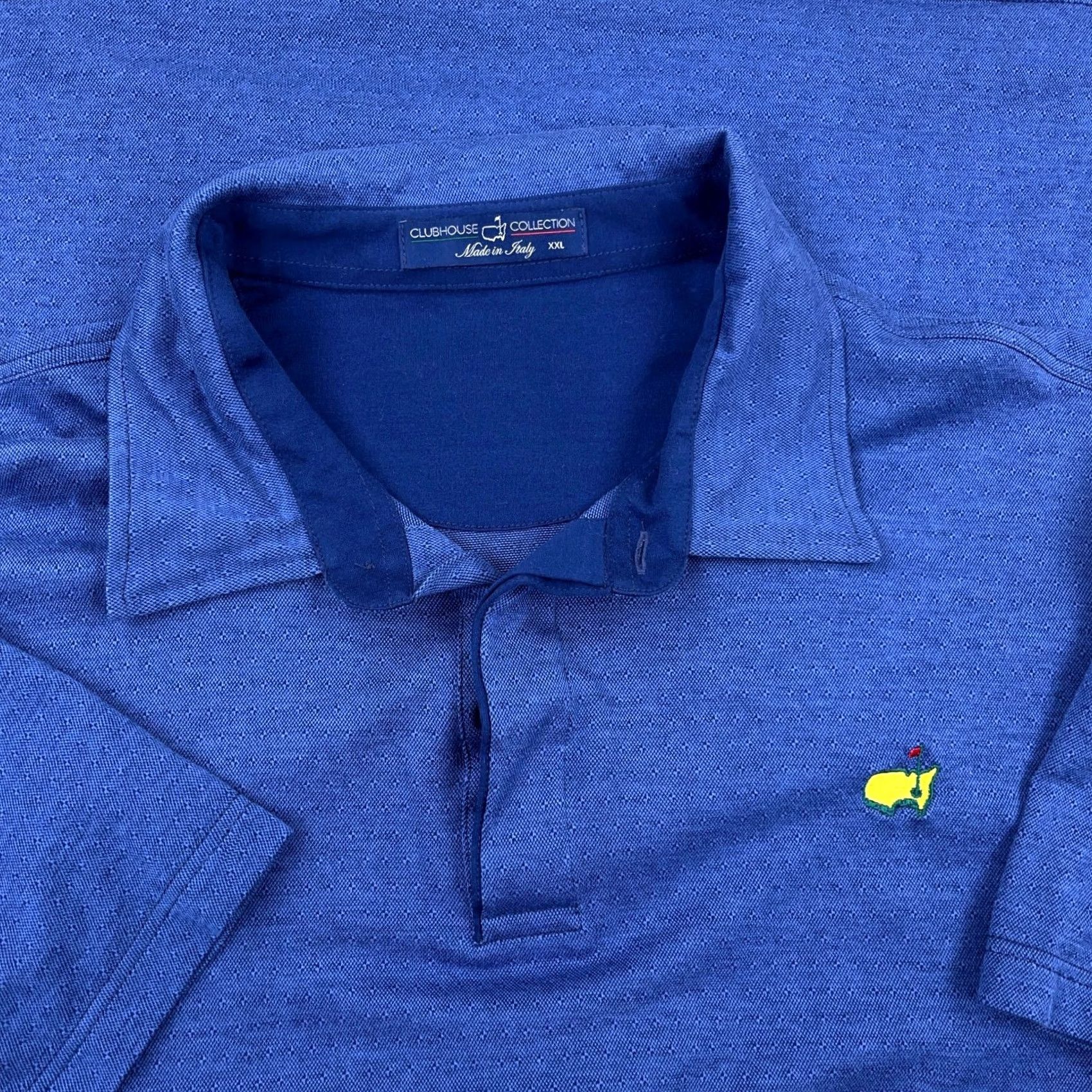 Vintage Masters Polo Shirt Men XXL Blue Pima Cotton Soft Clubhouse Collection Made Italy Size US XXL / EU 58 / 5 - 2 Thumbnail