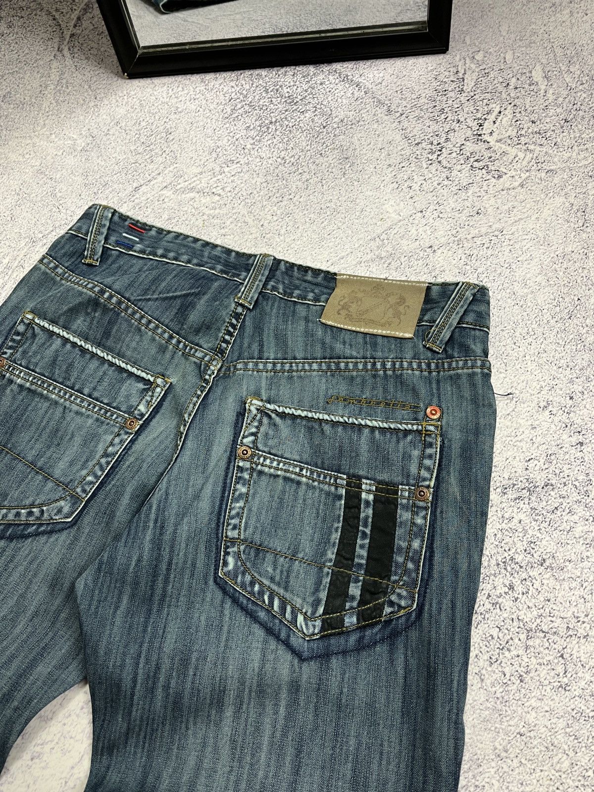 Japanese Brand × Lambretta × Vintage Vintage 90’s Lambretta Denim Streetwear Hype Jeans Y2k Logo Size US 32 / EU 48 - 15 Thumbnail