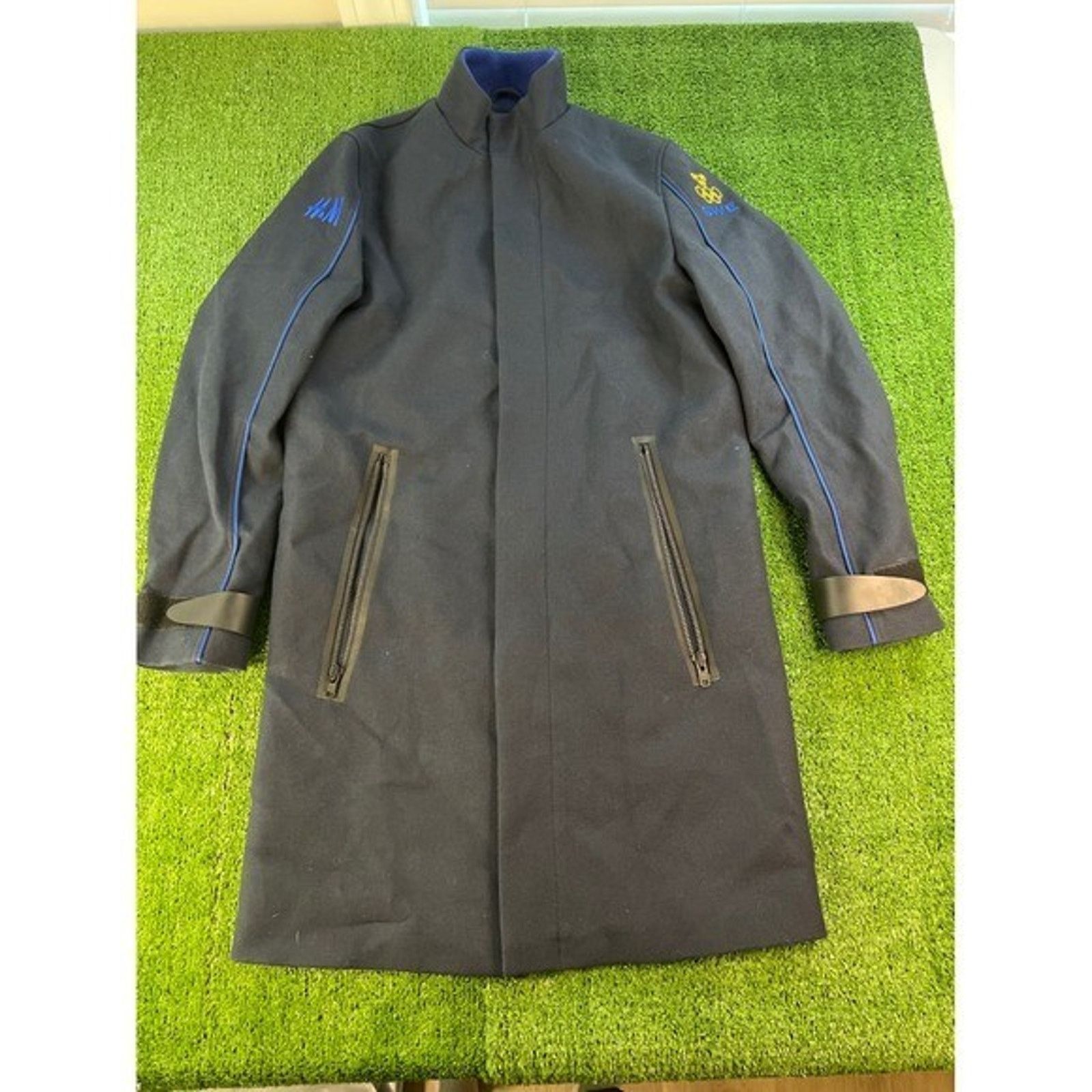 H&M H&M Navy Blue Coat Jacket Zippered Pockets Long Sleeve 48 Size US M / EU 48-50 / 2 - 1 Thumbnail
