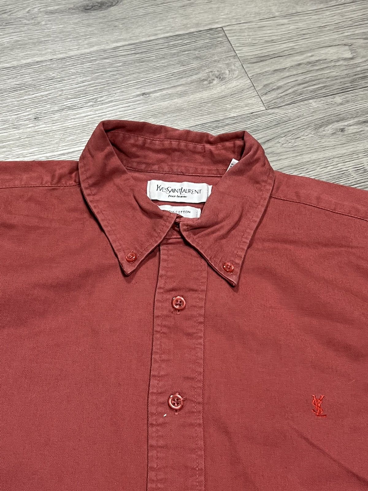 Yves Saint Laurent Yves Saint Laurent vintage cotton men’s shirt Size US L / EU 52-54 / 3 - 3 Thumbnail