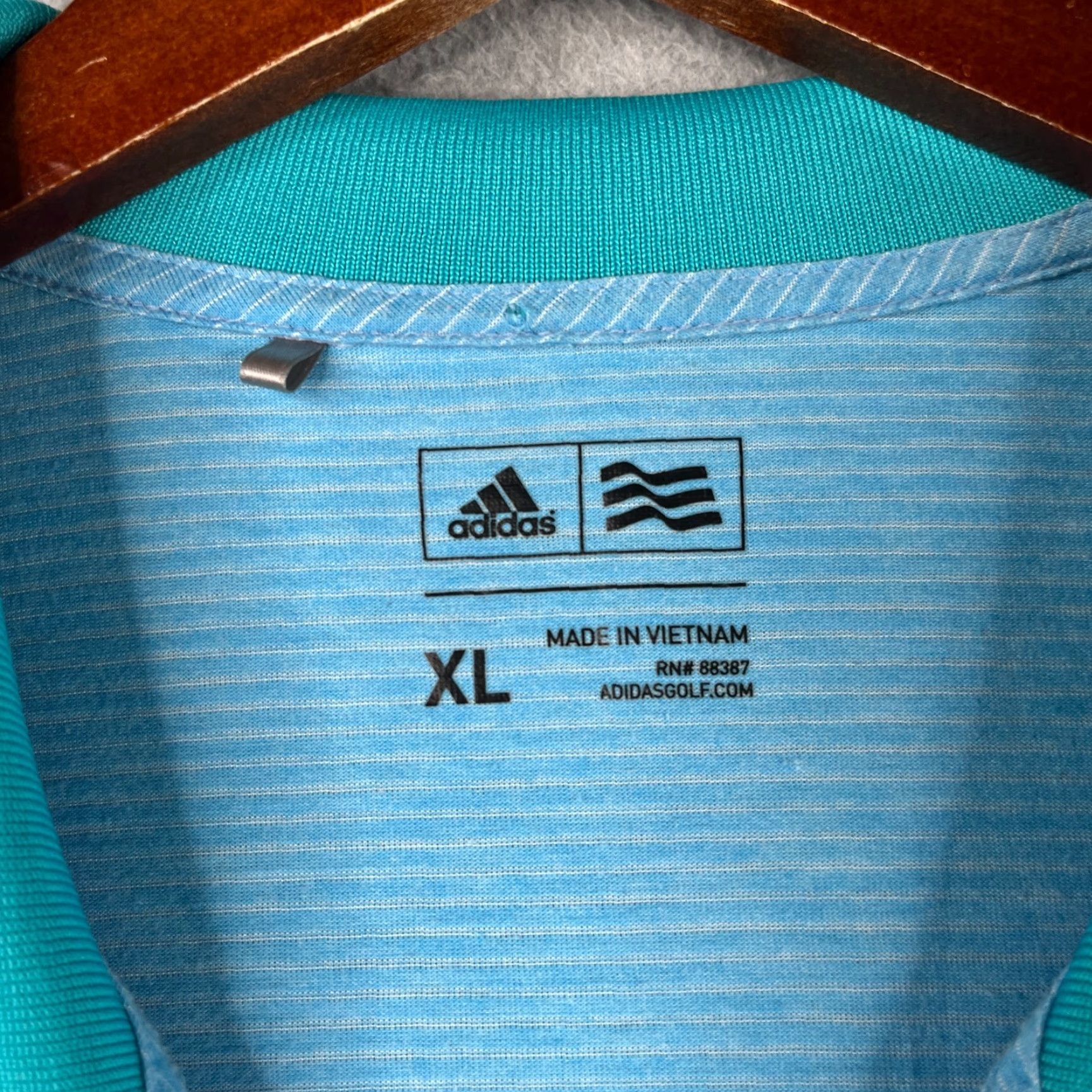 Adidas Adidas Golf Polo Shirt Mens XL Blue Striped Polo Shirt Short Sleeve Stretch Classic Golf Size US XL / EU 56 / 4 - 4 Thumbnail
