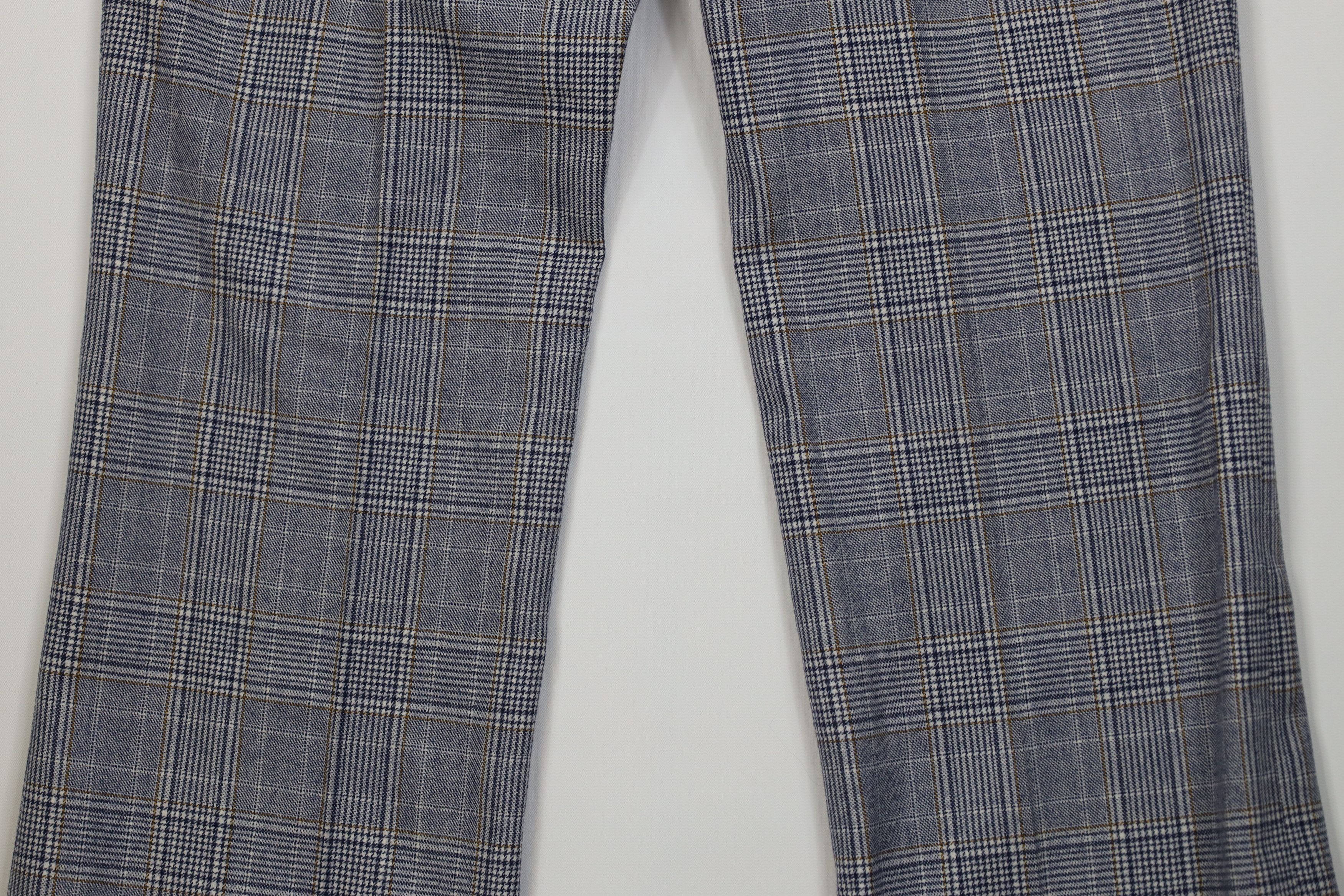 Brioni Vintage 70s Brioni Wide Leg Chino Pants Trousers Plaid Size US 32 / EU 48 - 11 Thumbnail