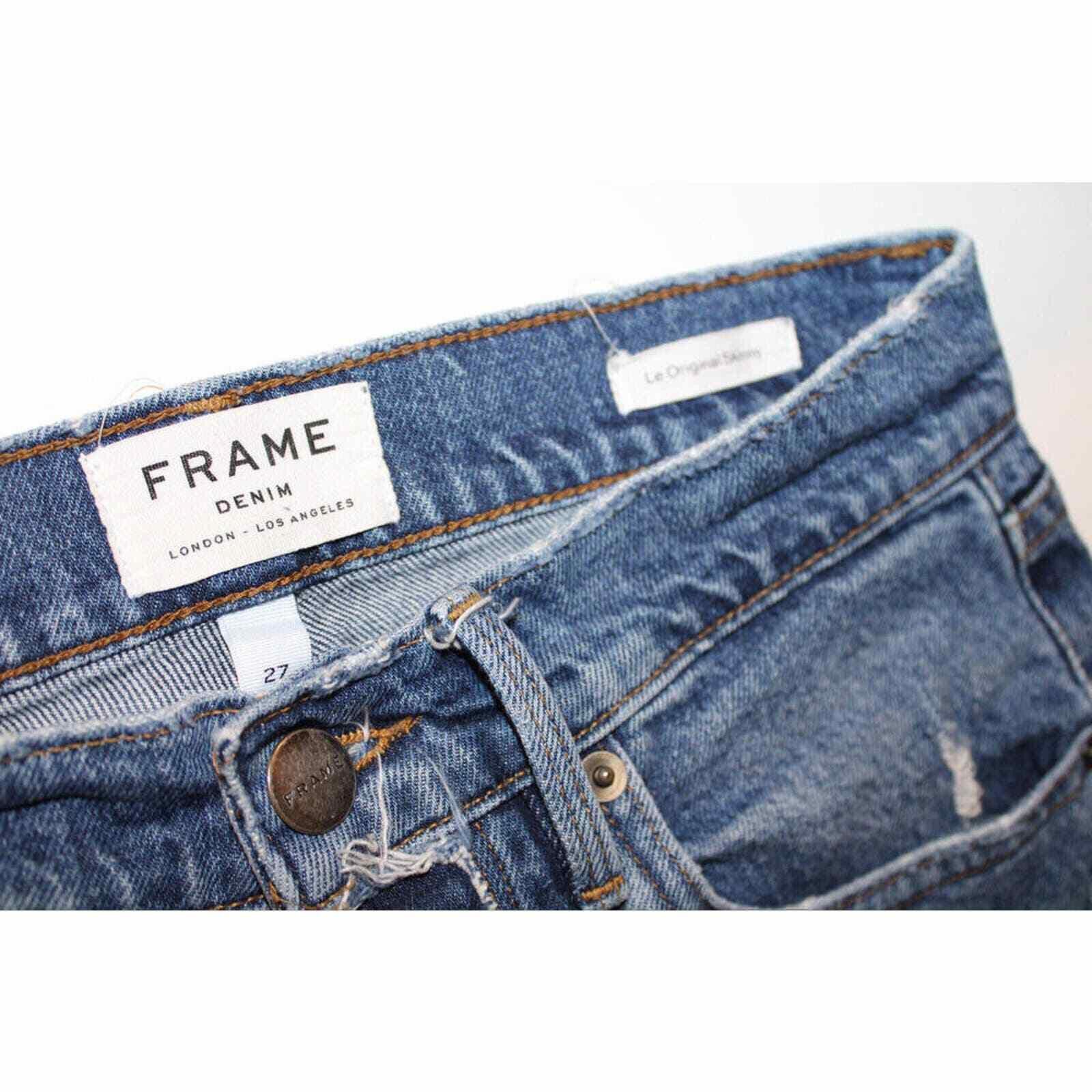 Frame Frame Denim Womens Blue Le Skinny Distressed Jeans Size 27 Size 25" / US 0 / IT 36 - 3 Thumbnail