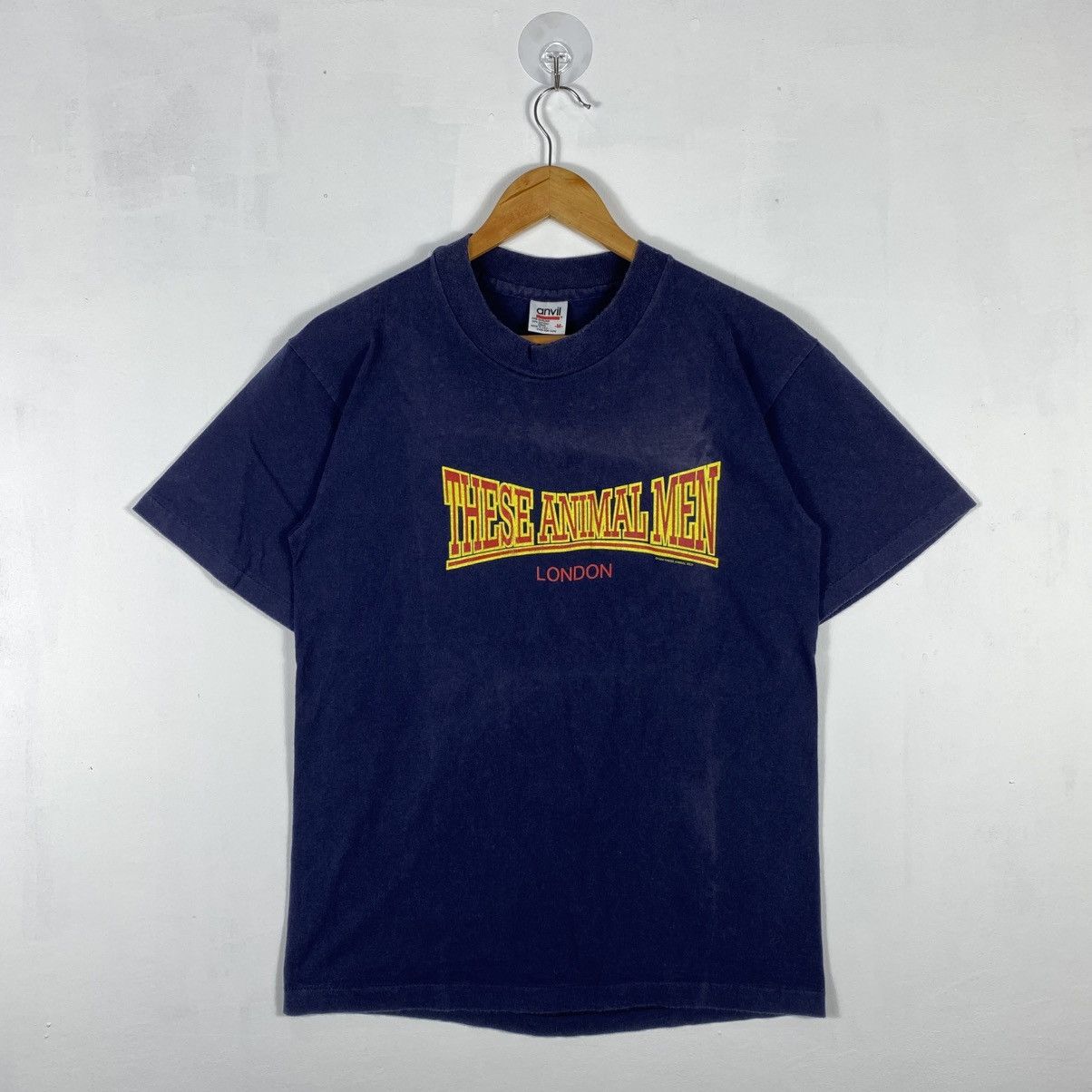 Band Tees Vintage 90's THESE ANIMAL MEN Britpop Band Faded Tee Size US M / EU 48-50 / 2 - 2 Thumbnail