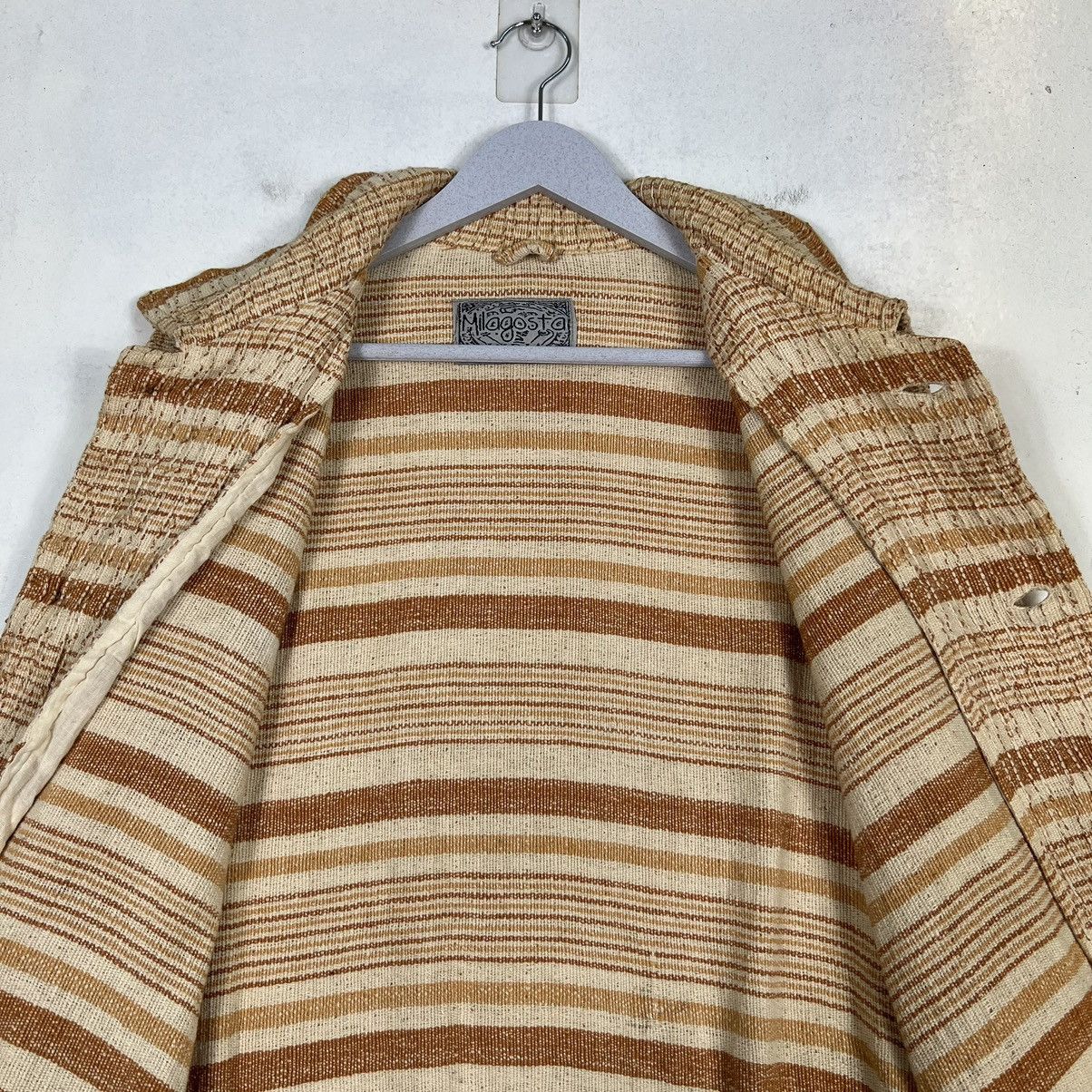 Japanese Brand 🔥 80s VINTAGE MILAGOSTA INDIA INDIGO STRIPE JACKET Size US L / EU 52-54 / 3 - 12 Thumbnail
