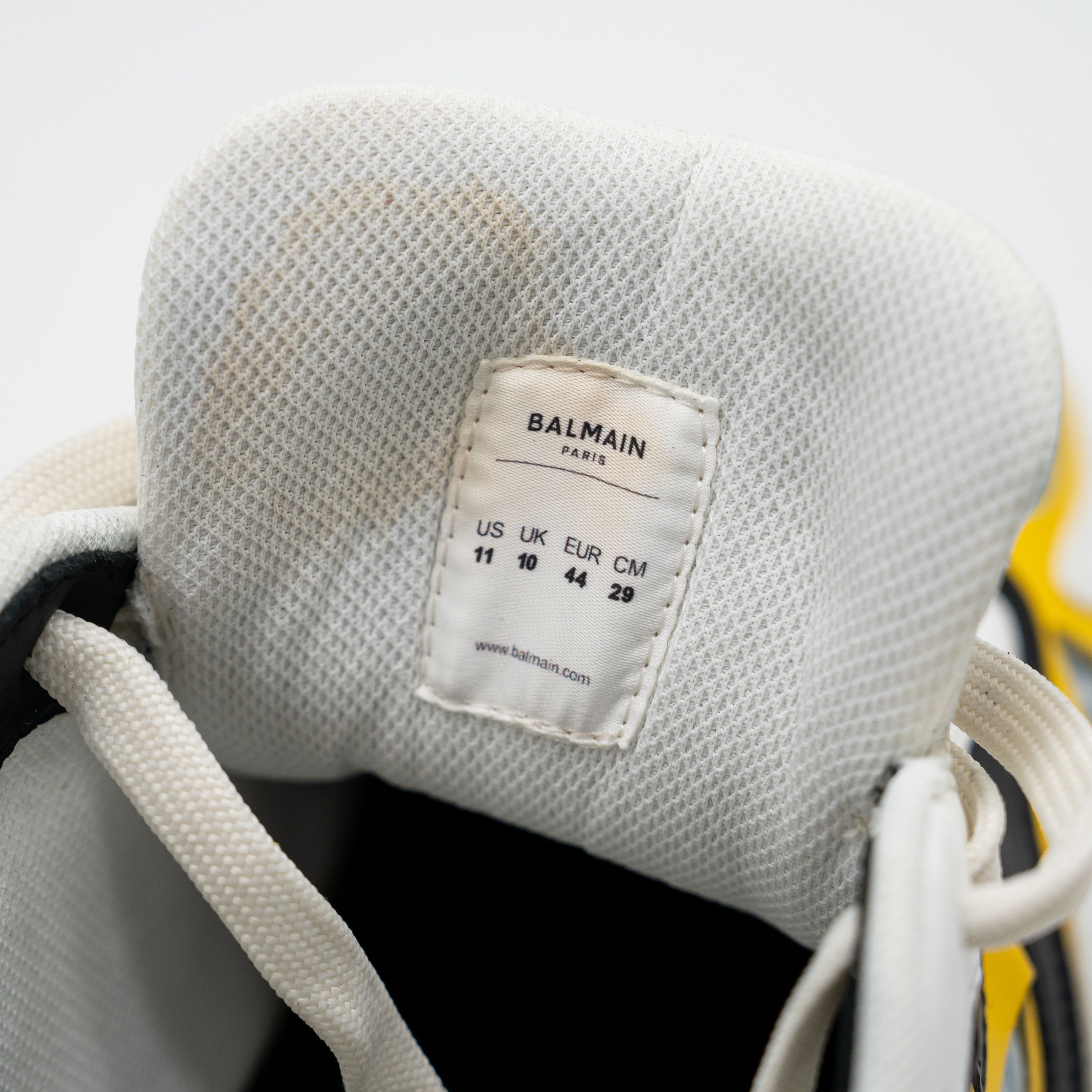 Balmain 44 11 US Balmain B-East White Black Yellow Sneakers Leather Size US 11 / EU 44 - 12 Thumbnail