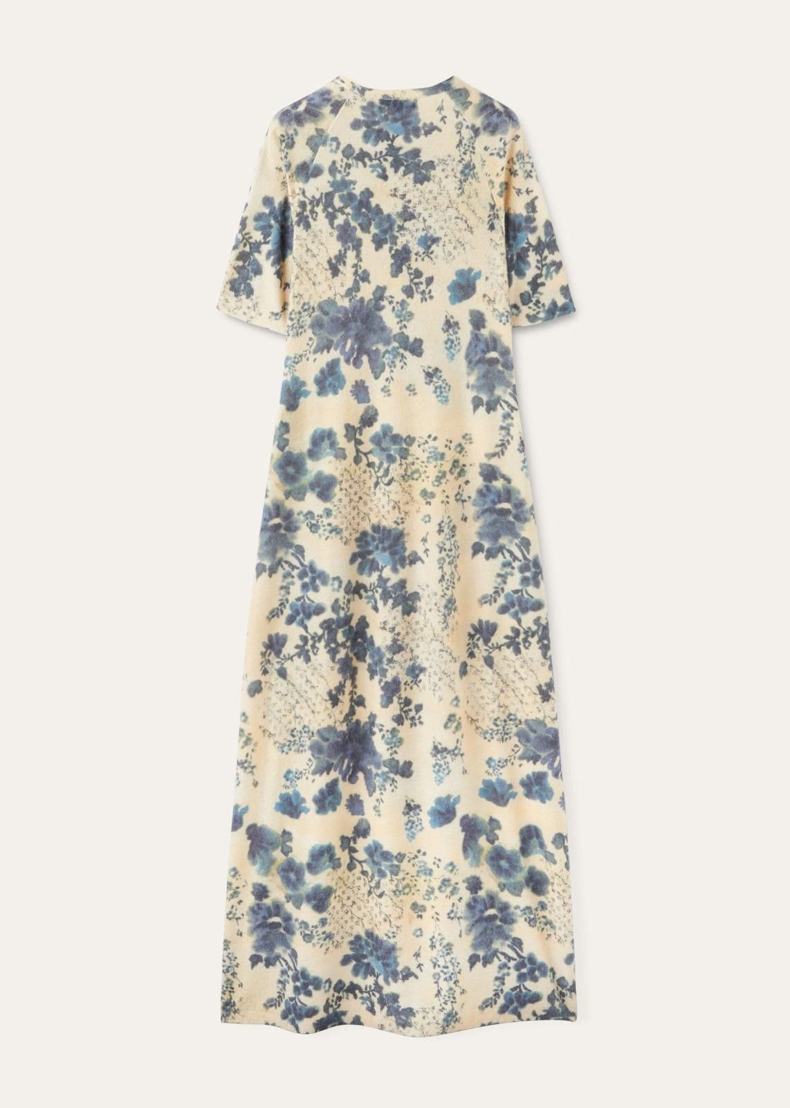 Loro Piana o1srvl11e0125 FAO0068 Roundneck Hill Dress in Blue & Ivory Size M / US 6-8 / IT 42-44 - 2 Thumbnail